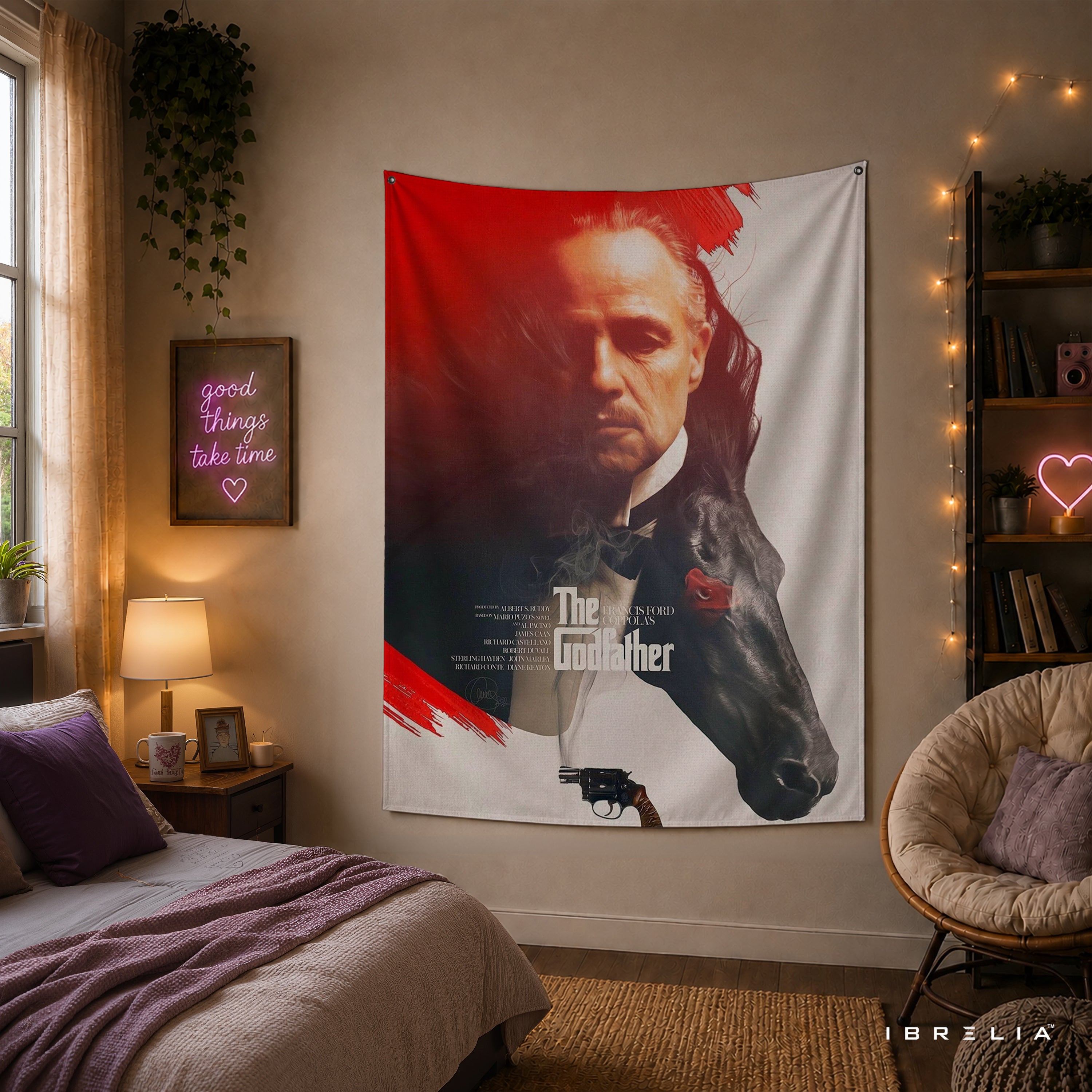 The Godfather Vintage Portrait Wall Tapestry – Premium Movie Wall Hanging & Home Decor in Pakistan