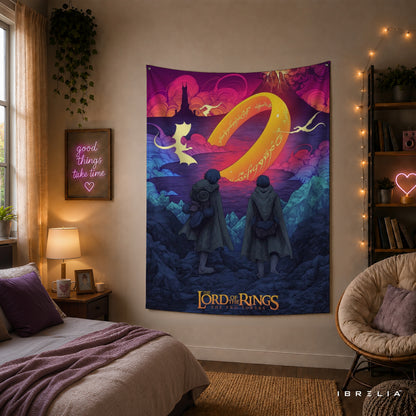 The Lord of the Rings The Two Towers Wall Tapestry – One Ring Fantasy Wall Hanging