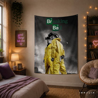 Breaking Bad Walter & Jesse Wall Tapestry – Heisenberg TV Series Room Decor