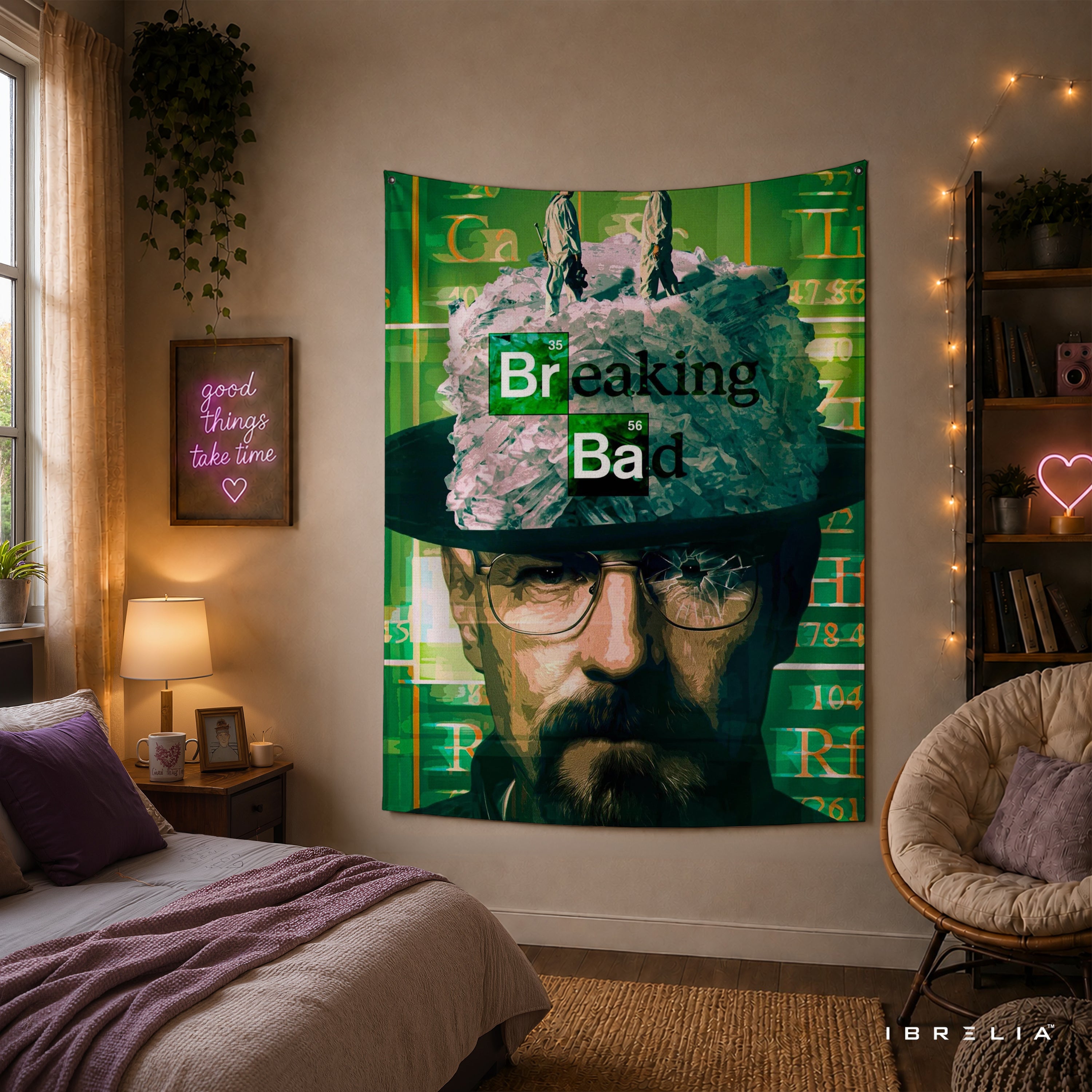 Breaking Bad Heisenberg Crystal Empire Wall Tapestry – Walter White Artwork