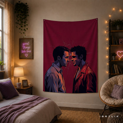 Fight Club Dual Identity Wall Tapestry – Cult Classic Movie Inspired Wall Hanging