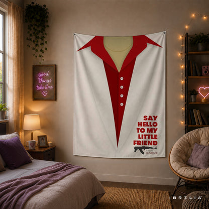 Scarface Minimalist Suit Wall Tapestry – Tony Montana Movie Wall Hanging & Home Decor in Pakistan