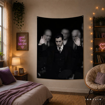 Michael Corleone Wall Tapestry – Premium Godfather Movie Wall Hanging & Home Decor in Pakistan