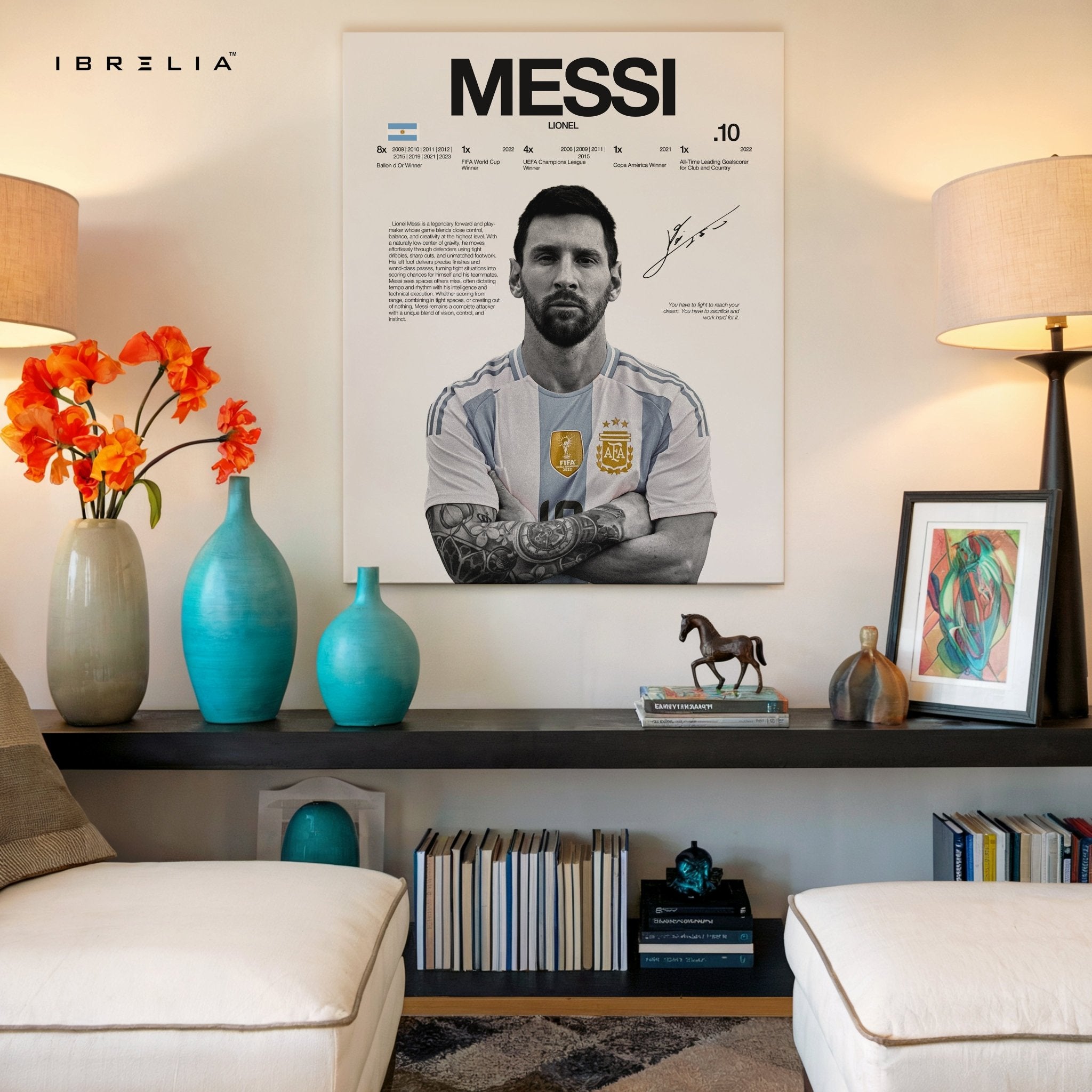 Lionel Messi – The GOAT Edition 4K Ultra Wrap Frame Wall Art in Pakistan | IBRELIA™ - IBRELIA