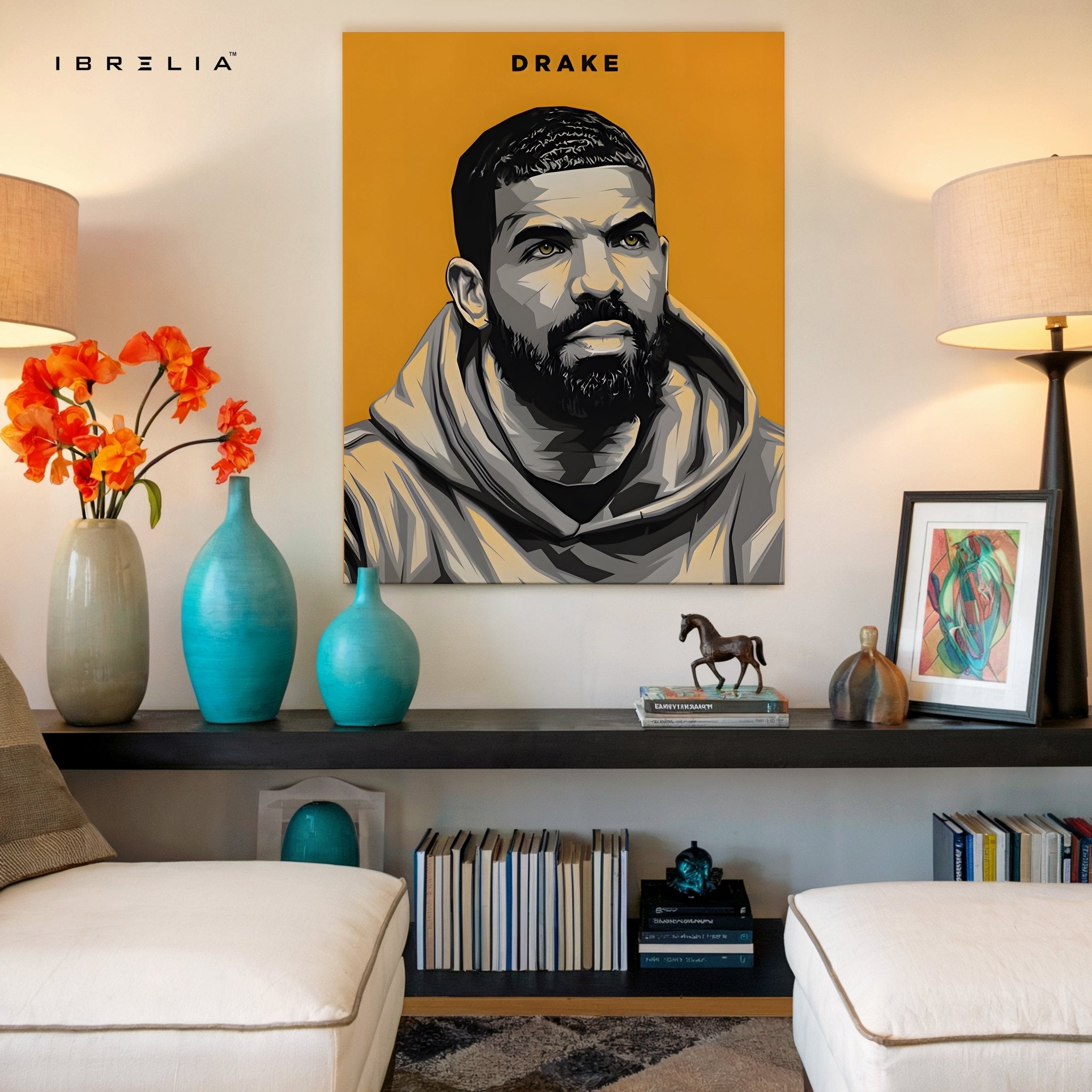 Drake Minimal Portrait Wall Art (Yellow Edition) – The Modern Icon | IBRELIA™ - IBRELIA