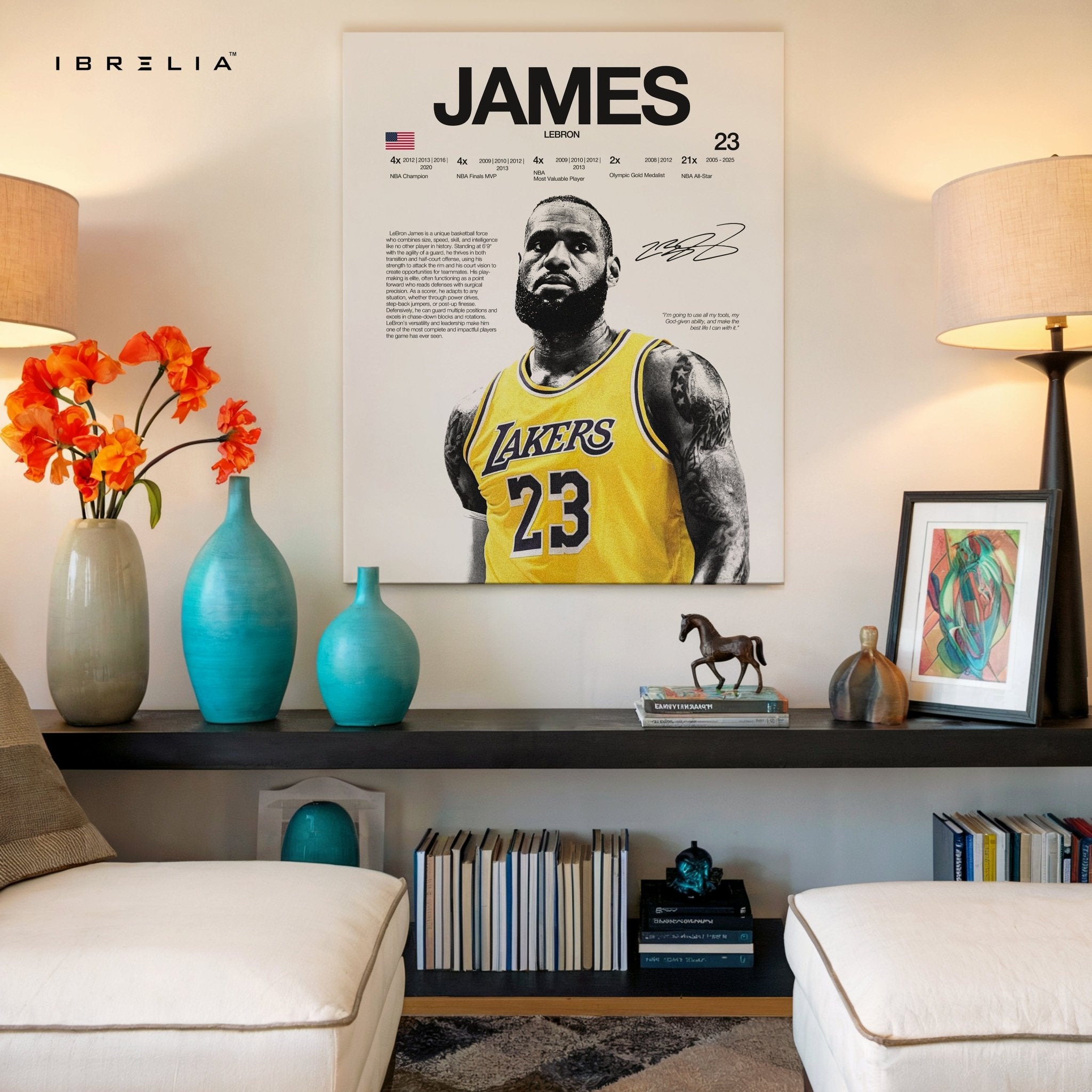 LeBron James “The King” – Lakers 4K Ultra Wrap Frame Wall Art in Pakistan | IBRELIA™ - IBRELIA