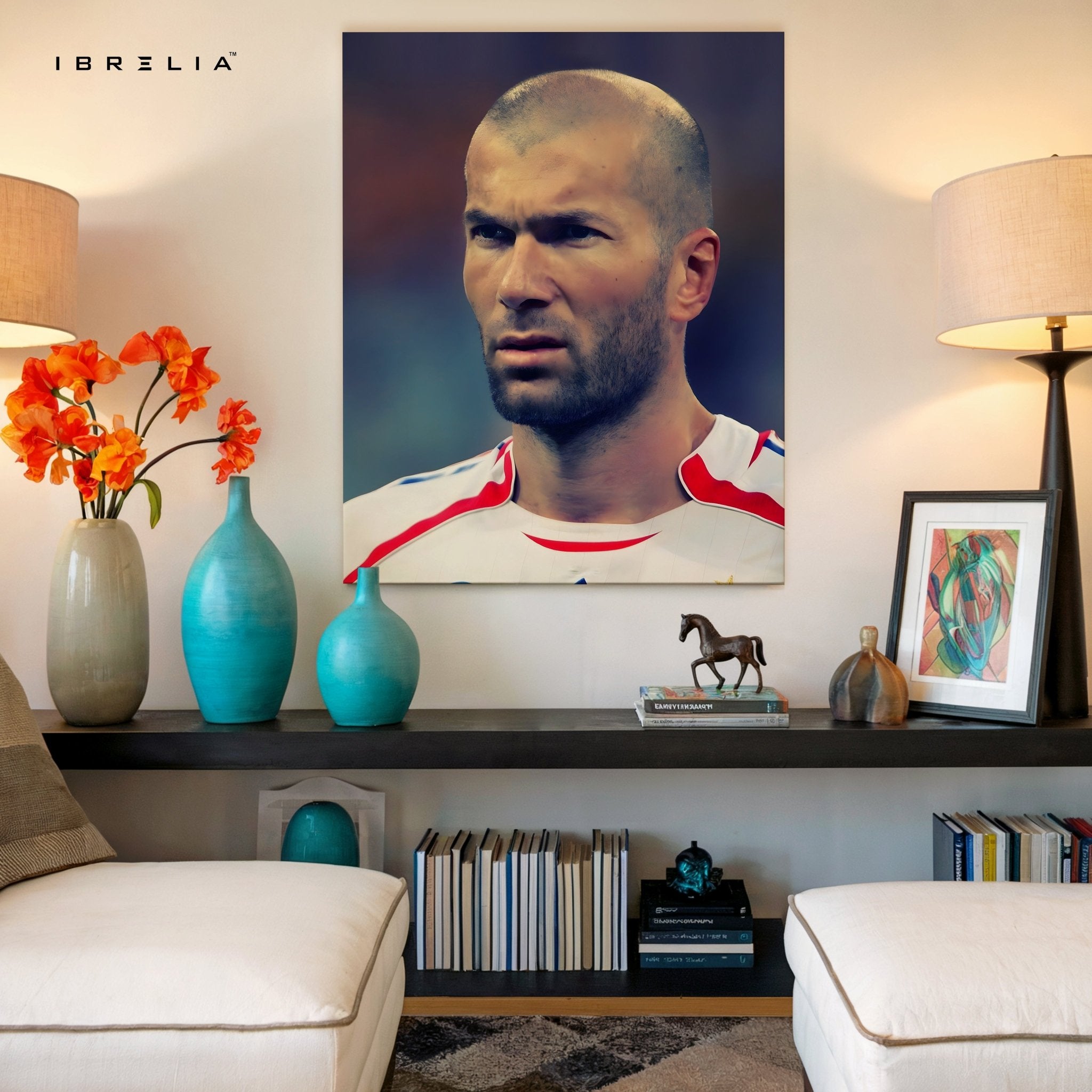 Zinedine Zidane – The Maestro Wall Frame | 4K Ultra Wrap Frame Wall Art in Pakistan | IBRELIA™ - IBRELIA