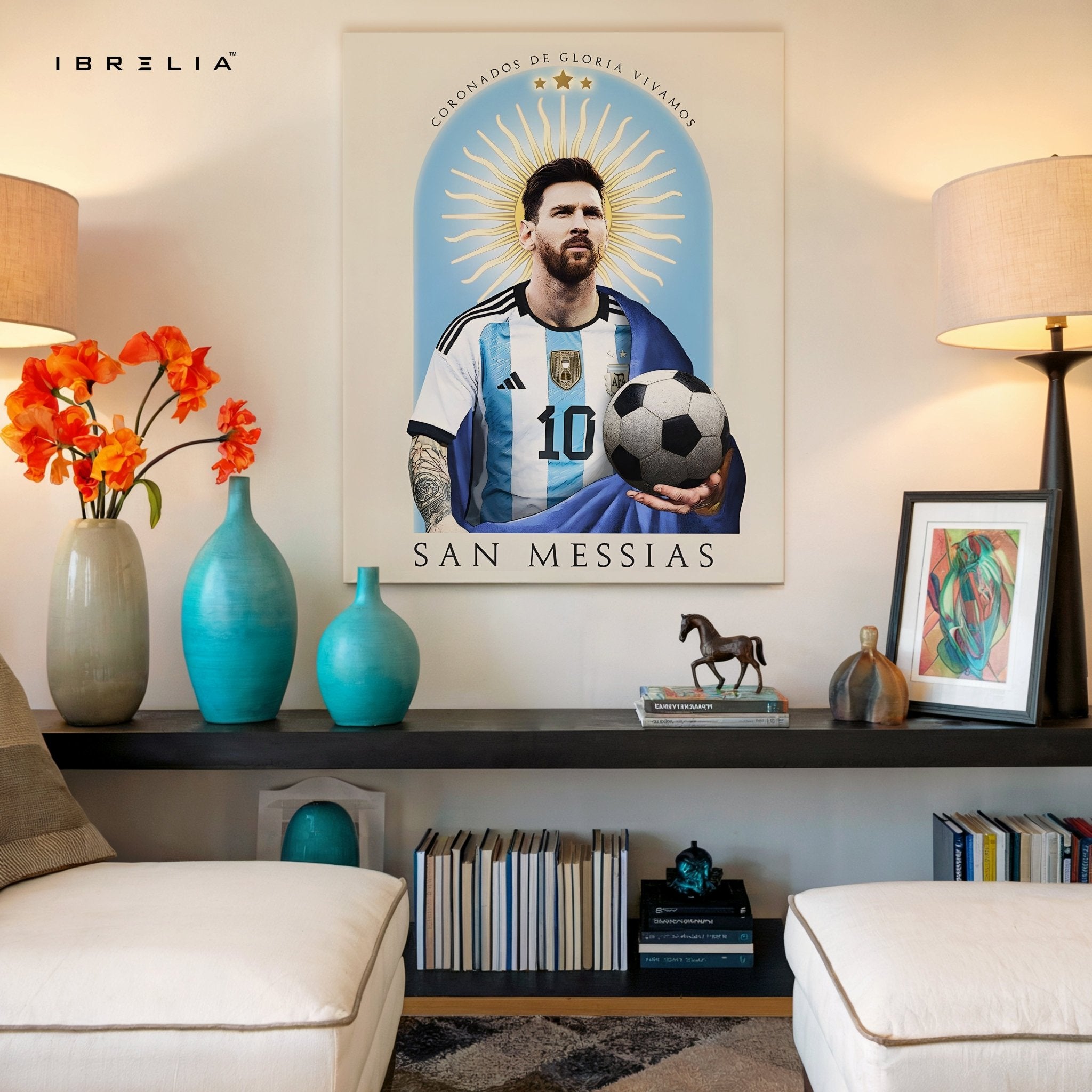 Lionel Messi Wall Art – San Messias Edition | IBRELIA™ - IBRELIA
