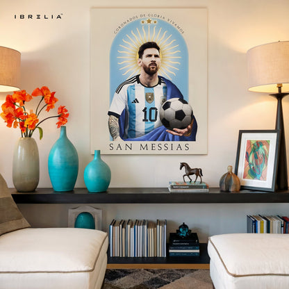Lionel Messi Wall Art – San Messias Edition | IBRELIA™ - IBRELIA