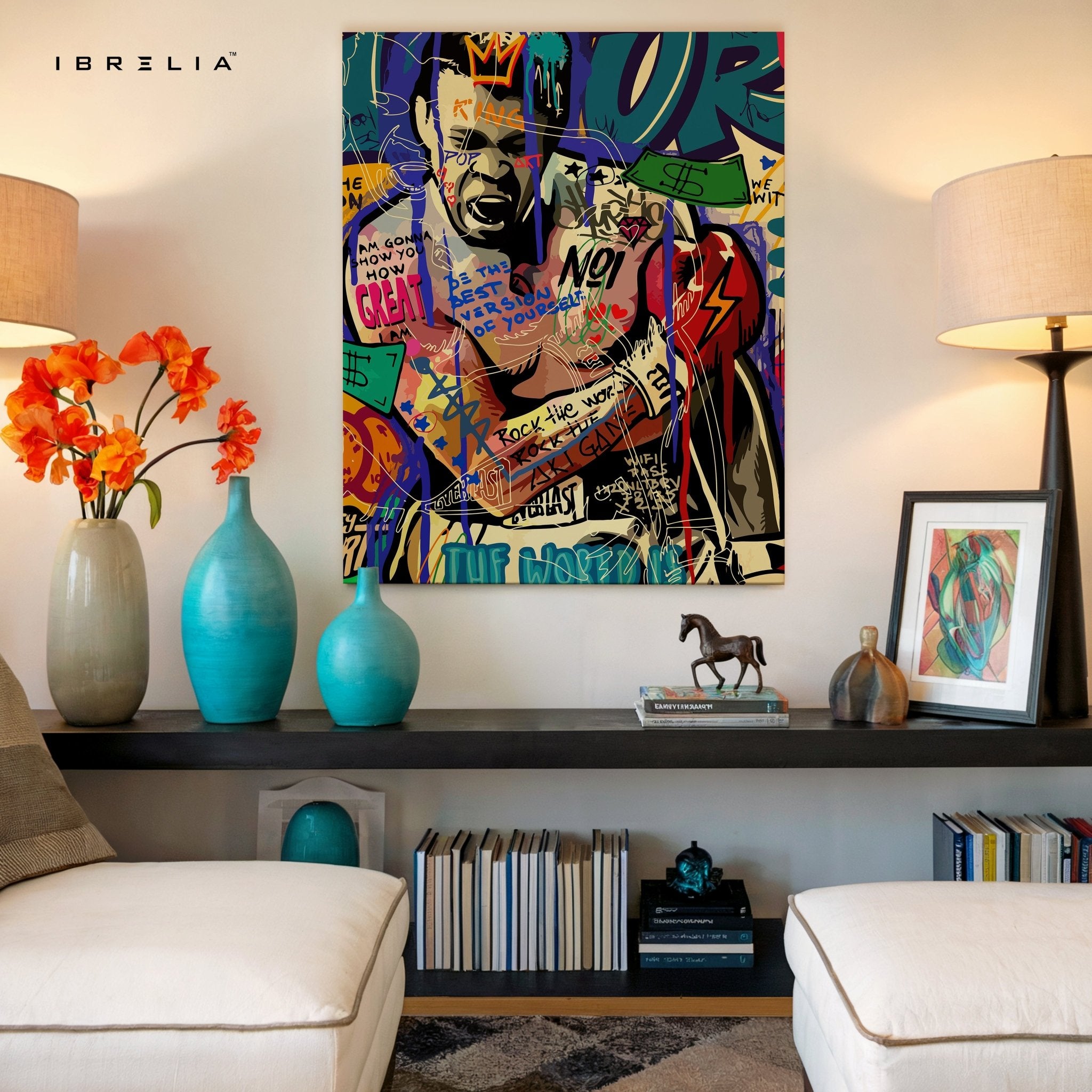 Muhammad Ali “The Greatest” Graffiti 4K Wall Art in Pakistan | IBRELIA™ - IBRELIA