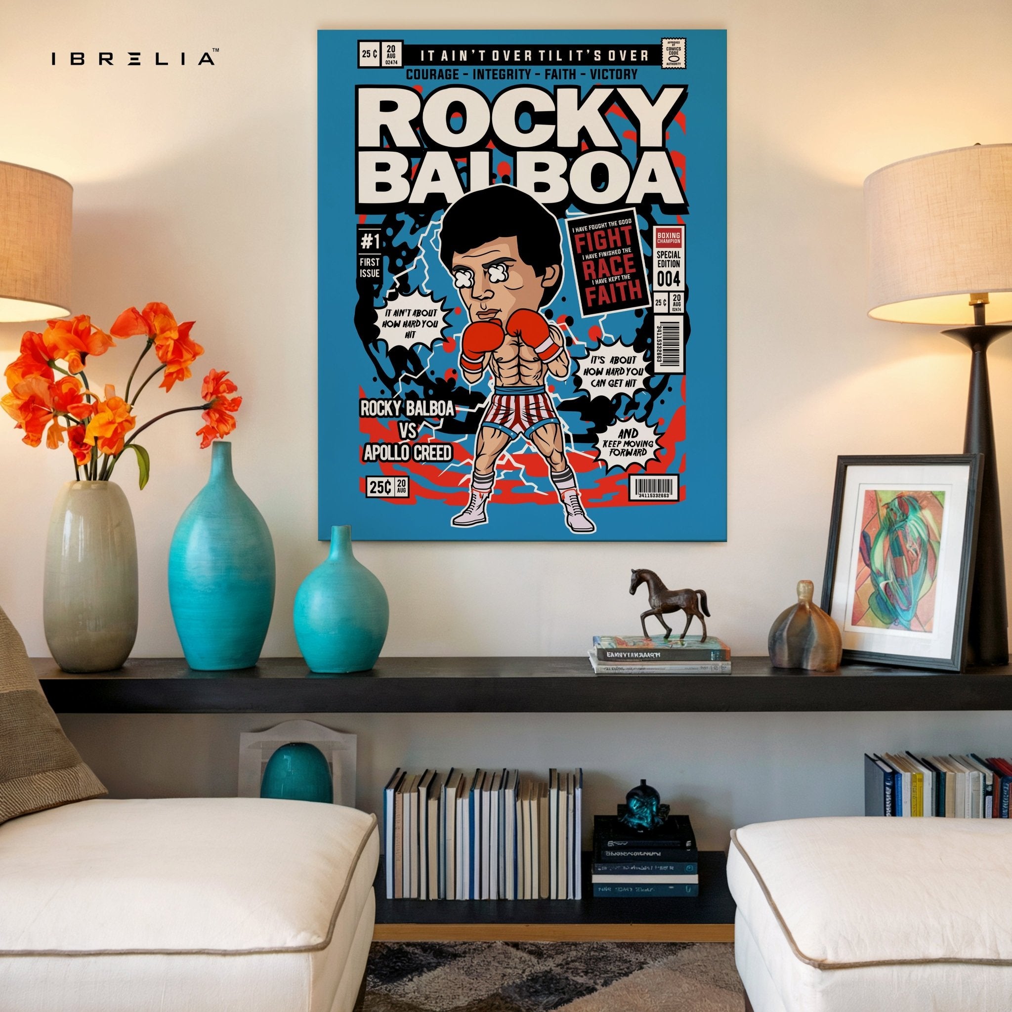 Rocky Balboa “Comic Pop Edition” 4K Wall Art in Pakistan | IBRELIA™ - IBRELIA
