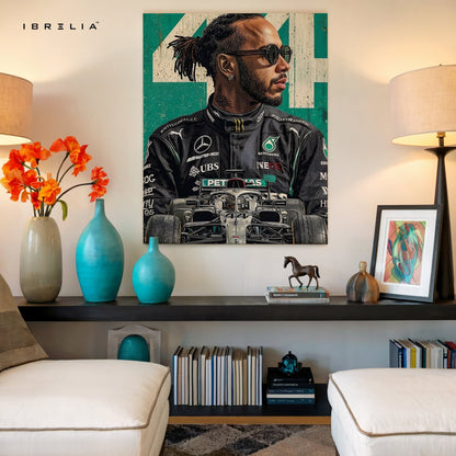 Formula 1 Racing Wall Frame | Lewis Hamilton Edition | 4K Ultra Wrap Frame Wall Art in Pakistan | IBRELIA™ - IBRELIA