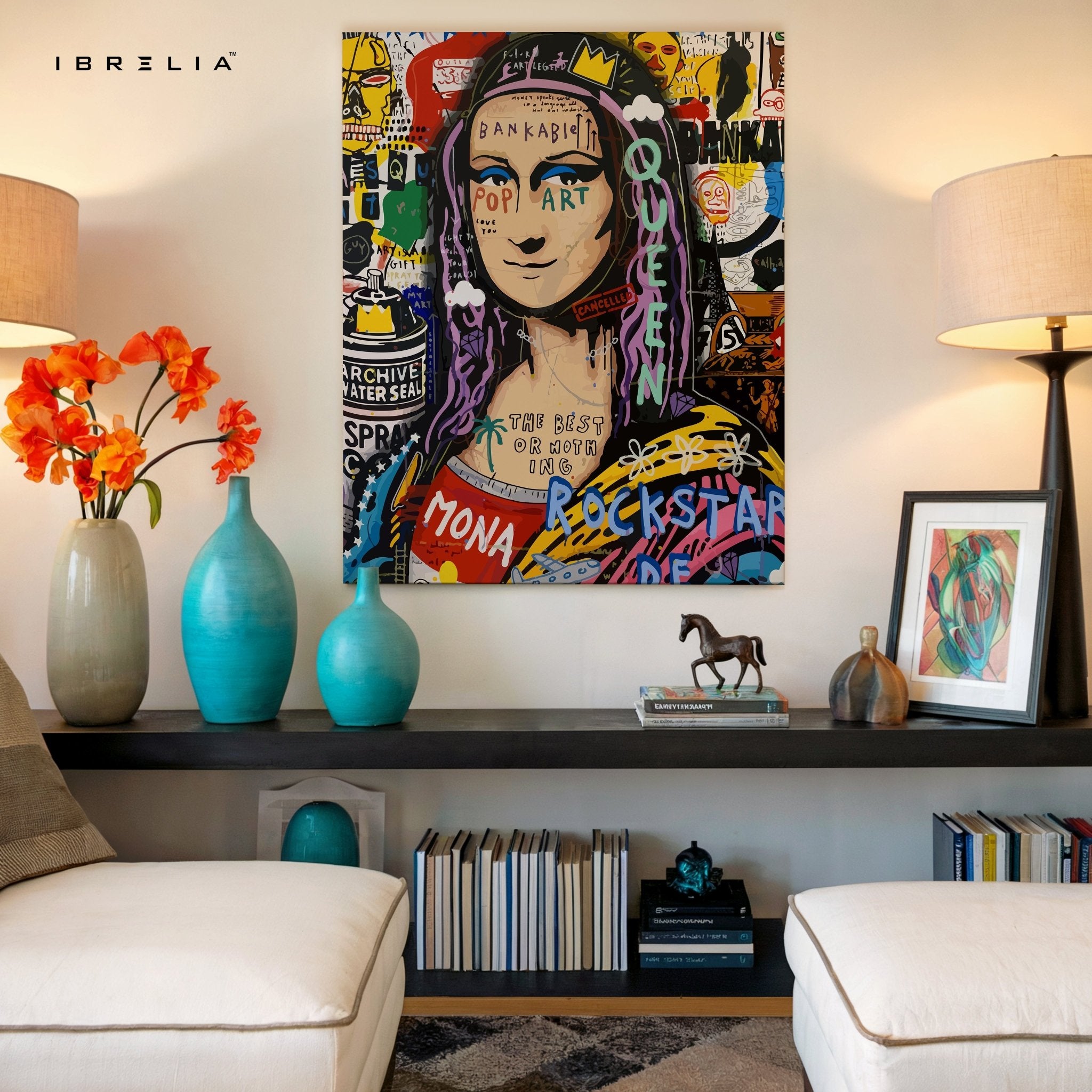 Mona Lisa Queen Pop Art – 4K Ultra Wrap Frame Wall Art in Pakistan | IBRELIA™ - IBRELIA