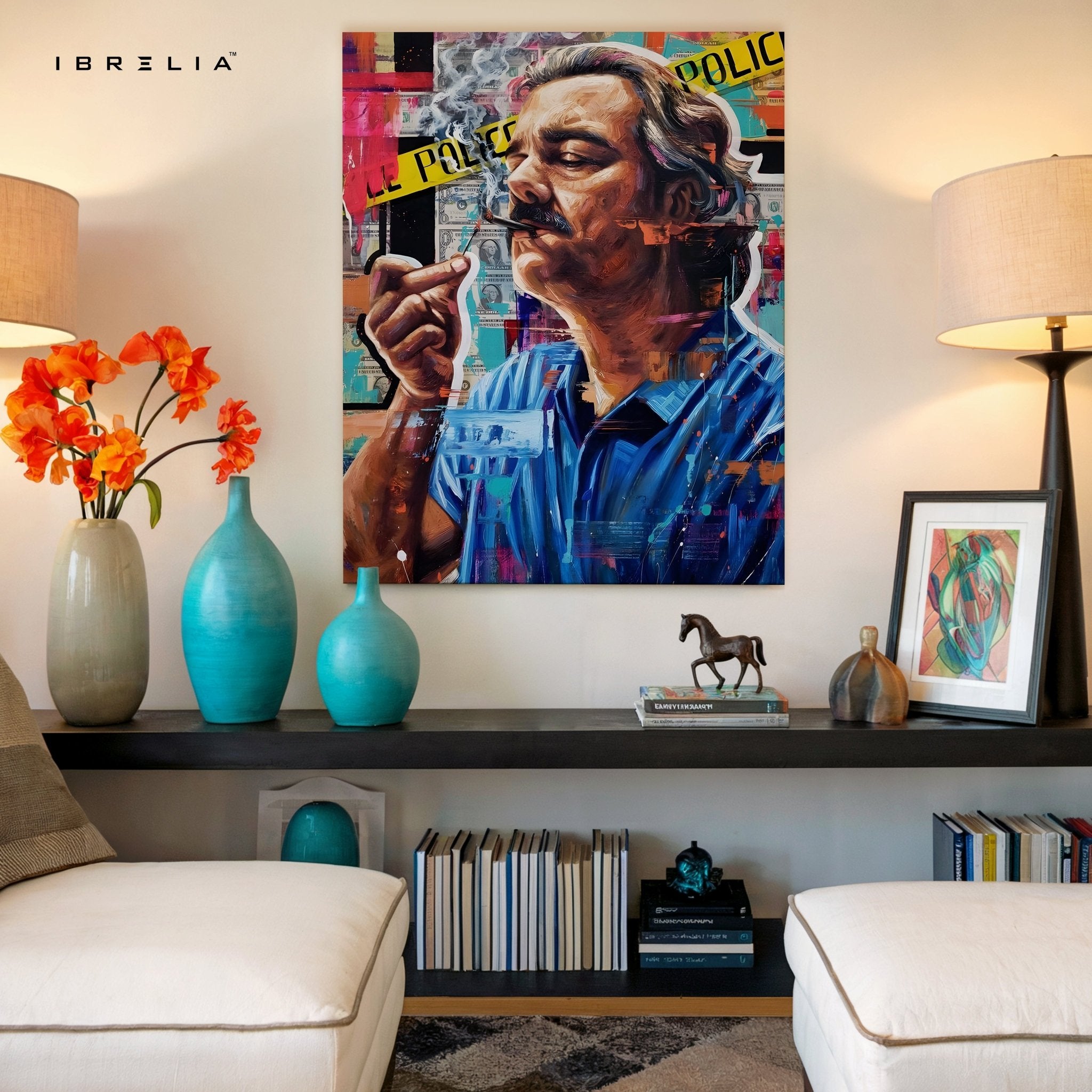 Pablo Escobar “Narcos Money Power” 4K Wall Art in Pakistan | IBRELIA™ - IBRELIA