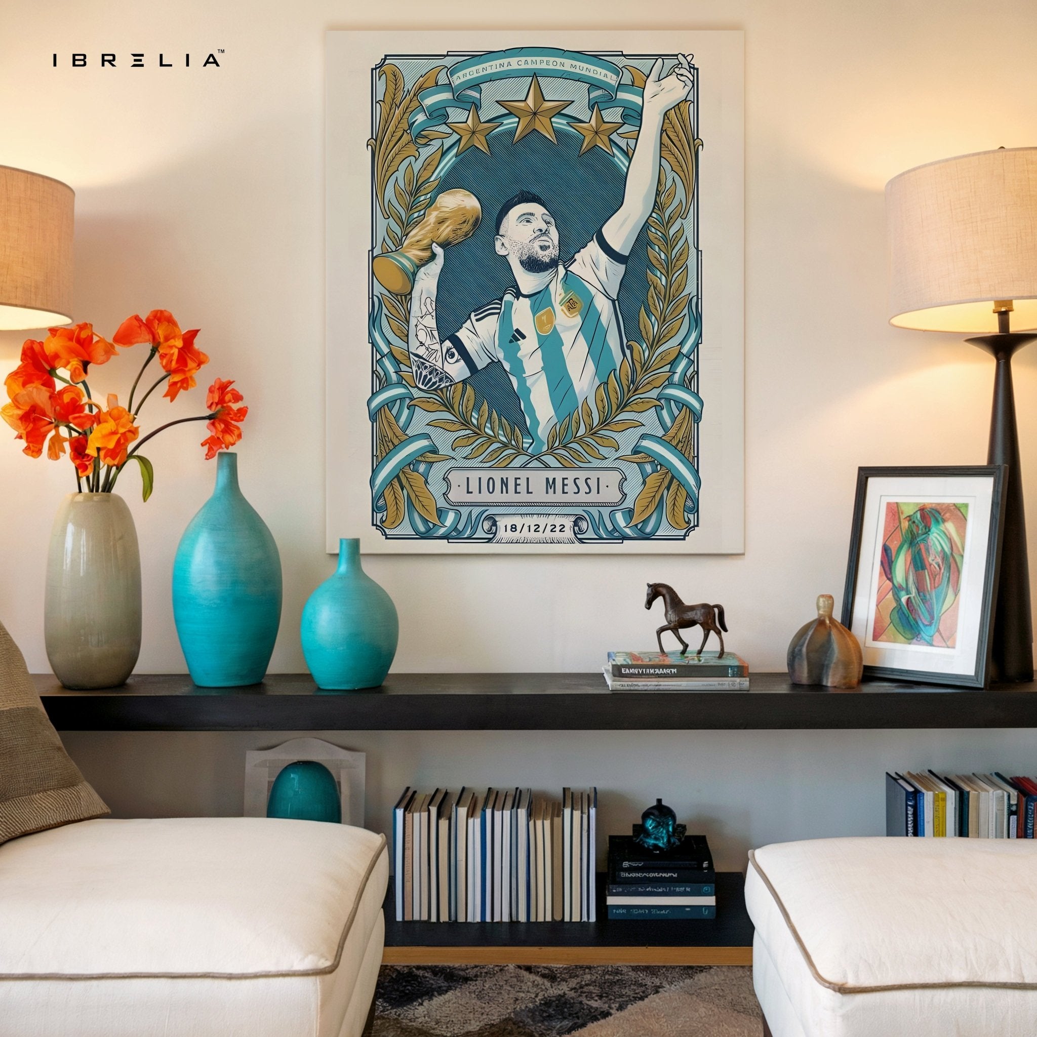 Lionel Messi Wall Art – World Cup Glory Edition | IBRELIA™ - IBRELIA
