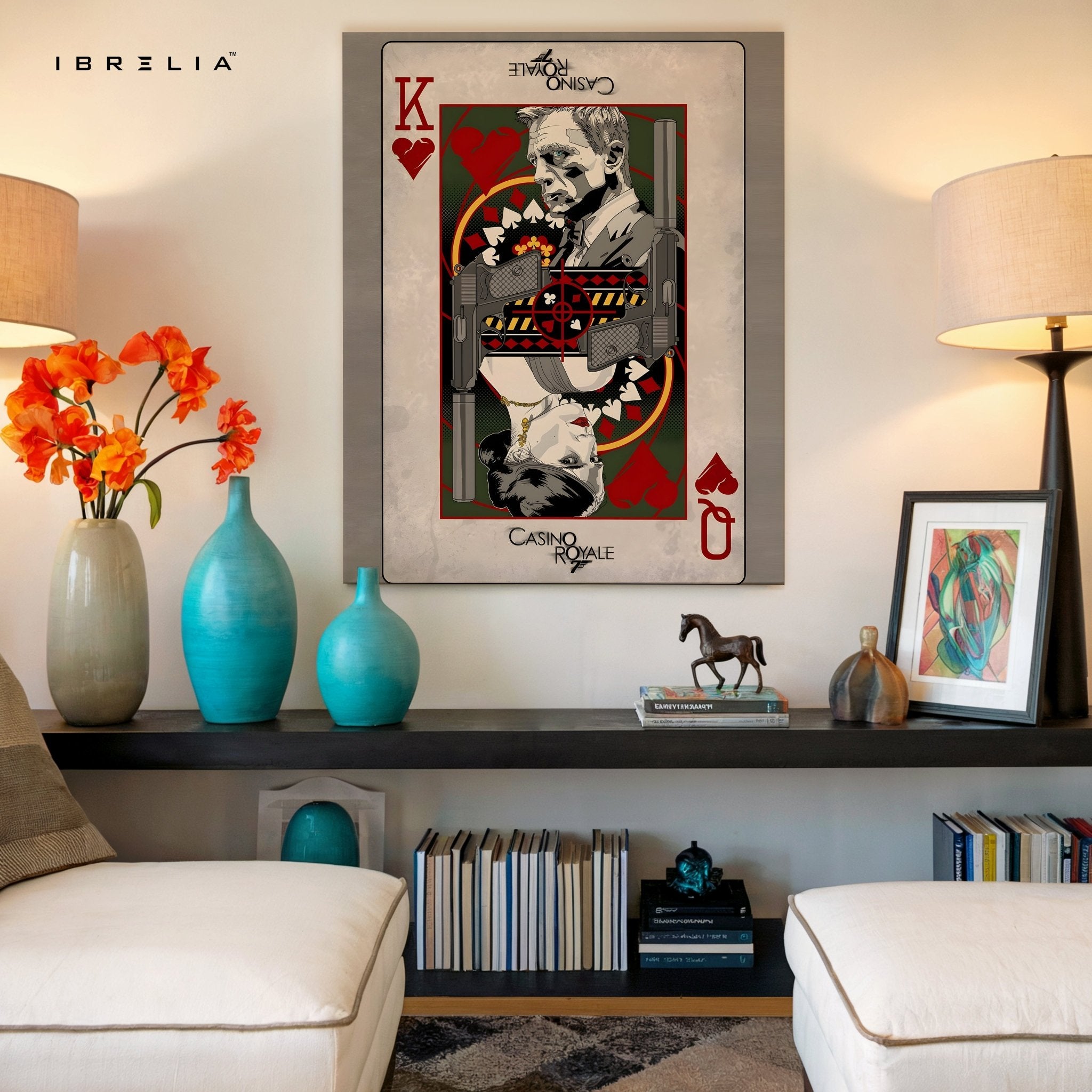 Casino Royale – James Bond King of Hearts Wall Frame | 4K Ultra Wrap Frame Wall Art in Pakistan | IBRELIA™ - IBRELIA