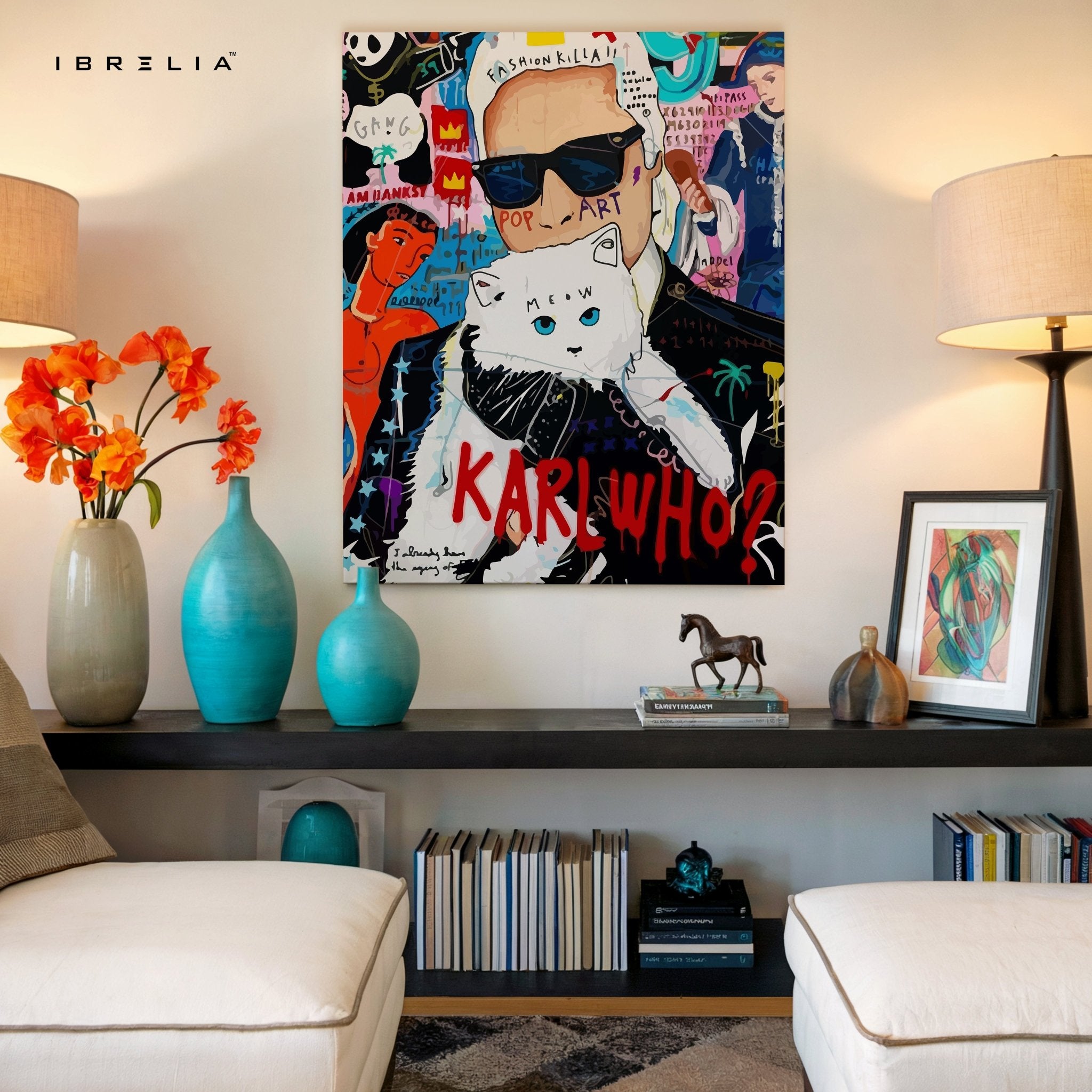 Karl Who? Fashion Graffiti Pop Art – 4K Ultra Wrap Frame Wall Art in Pakistan | IBRELIA™ - IBRELIA