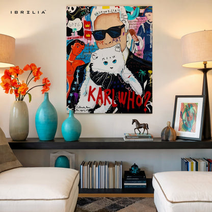 Karl Who? Fashion Graffiti Pop Art – 4K Ultra Wrap Frame Wall Art in Pakistan | IBRELIA™ - IBRELIA