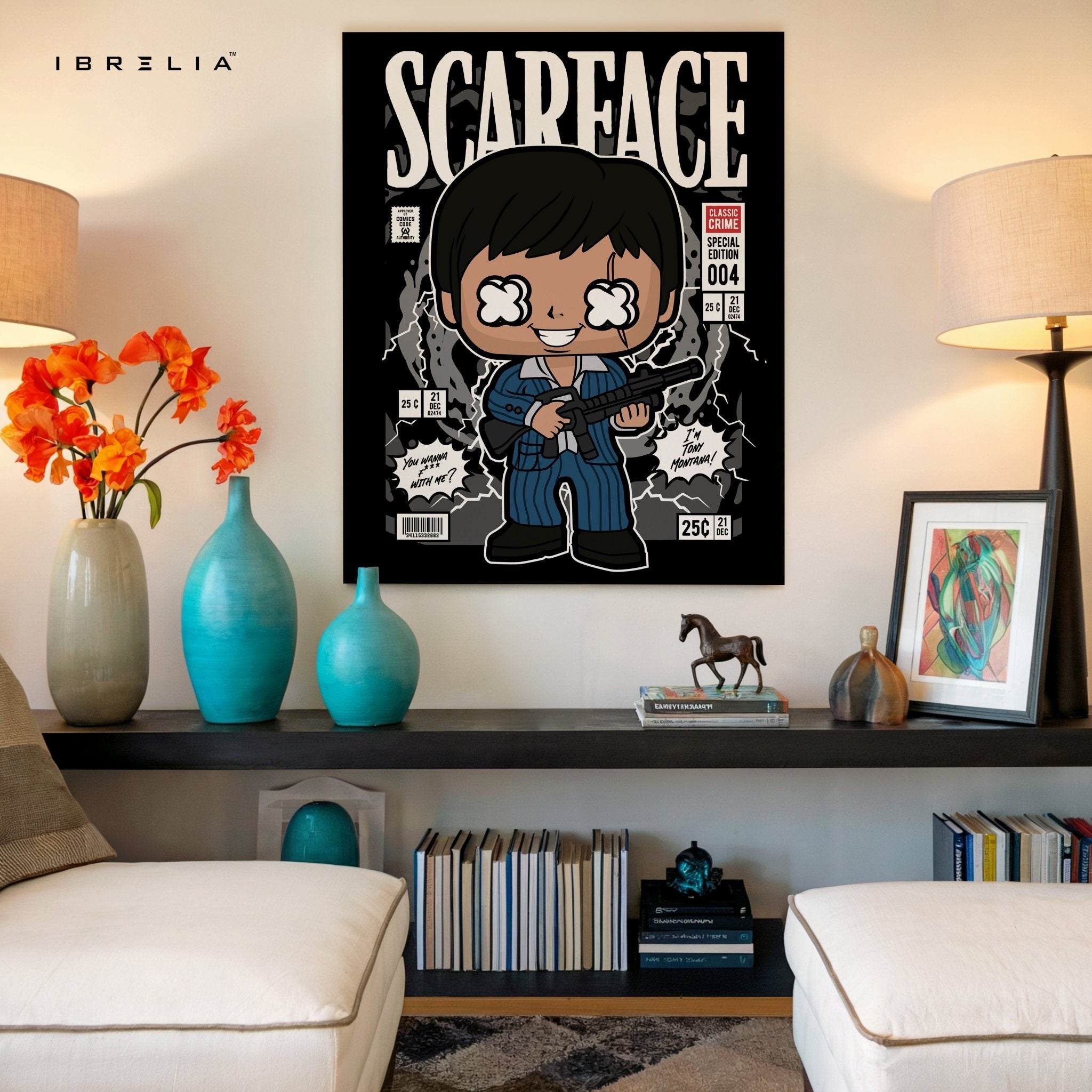 Scarface “Comic Pop Edition” 4K Wall Art in Pakistan | IBRELIA™ - IBRELIA