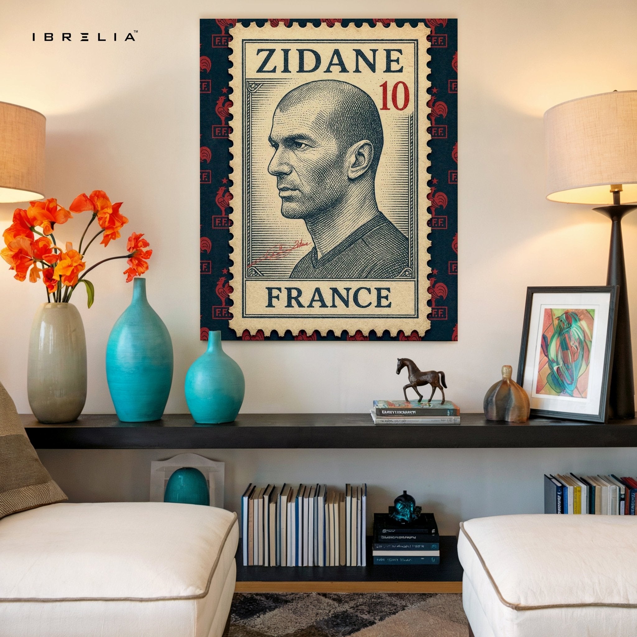 Zidane Stamp Edition – 4K Ultra Wrap Frame Wall Art in Pakistan | IBRELIA™ - IBRELIA