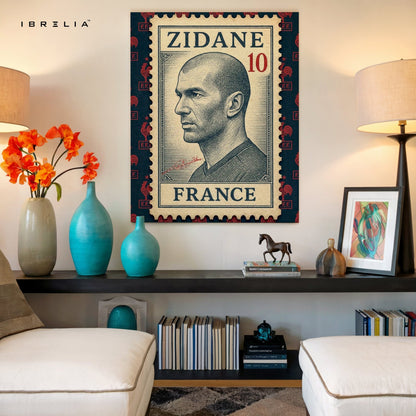Zidane Stamp Edition – 4K Ultra Wrap Frame Wall Art in Pakistan | IBRELIA™ - IBRELIA