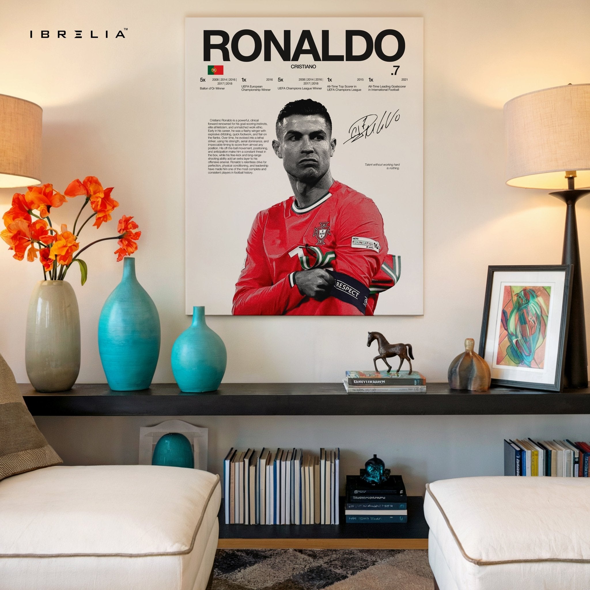 Cristiano Ronaldo – The Icon 4K Ultra Wrap Frame Wall Art in Pakistan | IBRELIA™ - IBRELIA