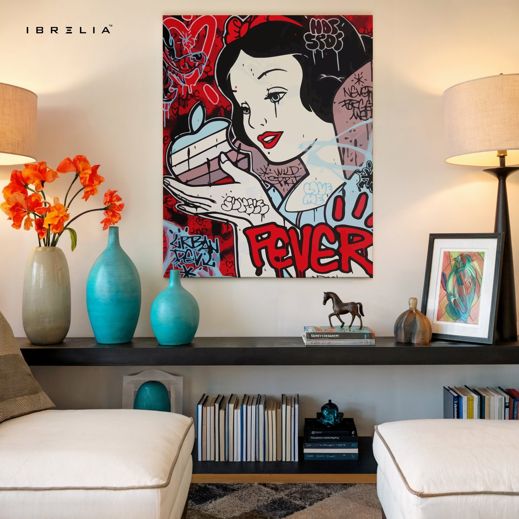 Snow White Graffiti Pop Art – 4K Ultra Wrap Frame Wall Art in Pakistan | IBRELIA™ - IBRELIA
