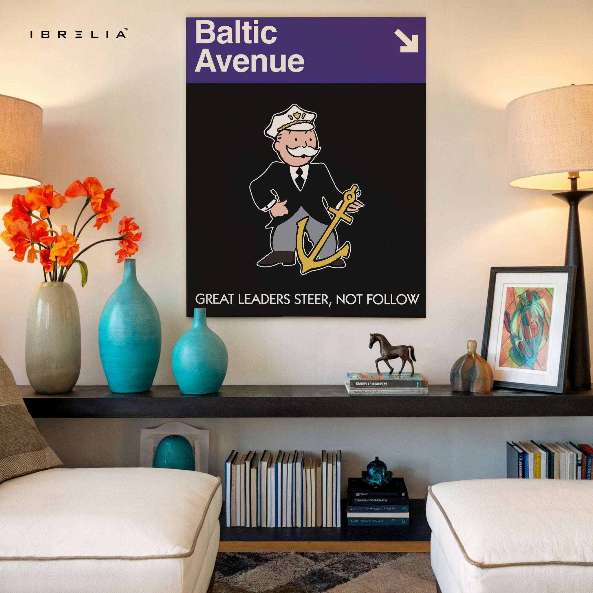 Monopoly “Baltic Avenue” Wall Art – Great Leaders Steer, Not Follow | IBRELIA™ - IBRELIA