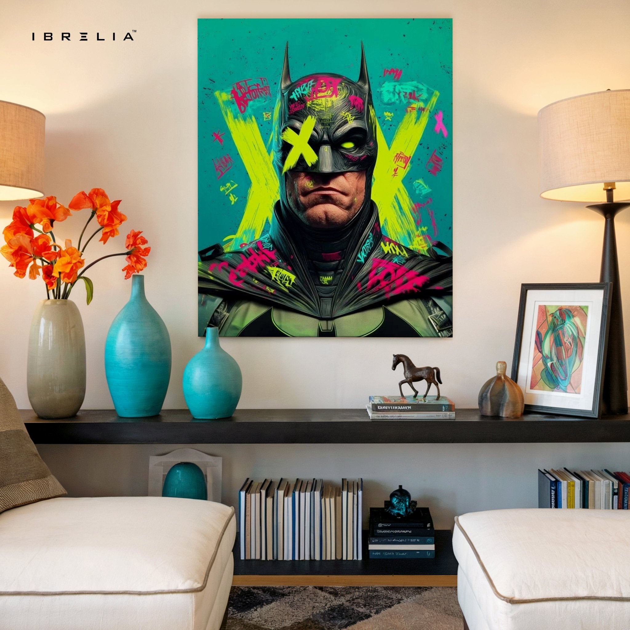 Graffiti Batman Wall Frame | 4K Ultra Wrap Frame Wall Art in Pakistan | IBRELIA™ - IBRELIA