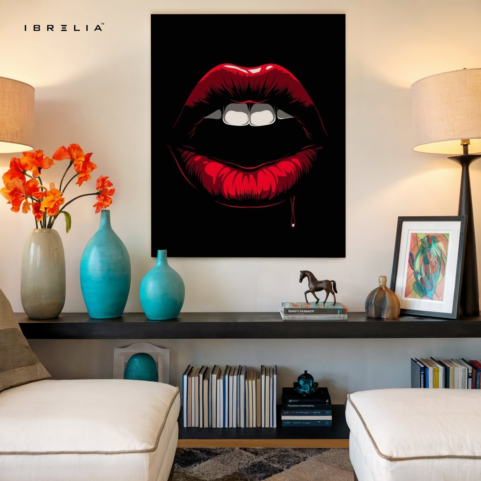 Vampire Lips Wall Frame | 4K Ultra Wrap Frame Wall Art in Pakistan | IBRELIA™