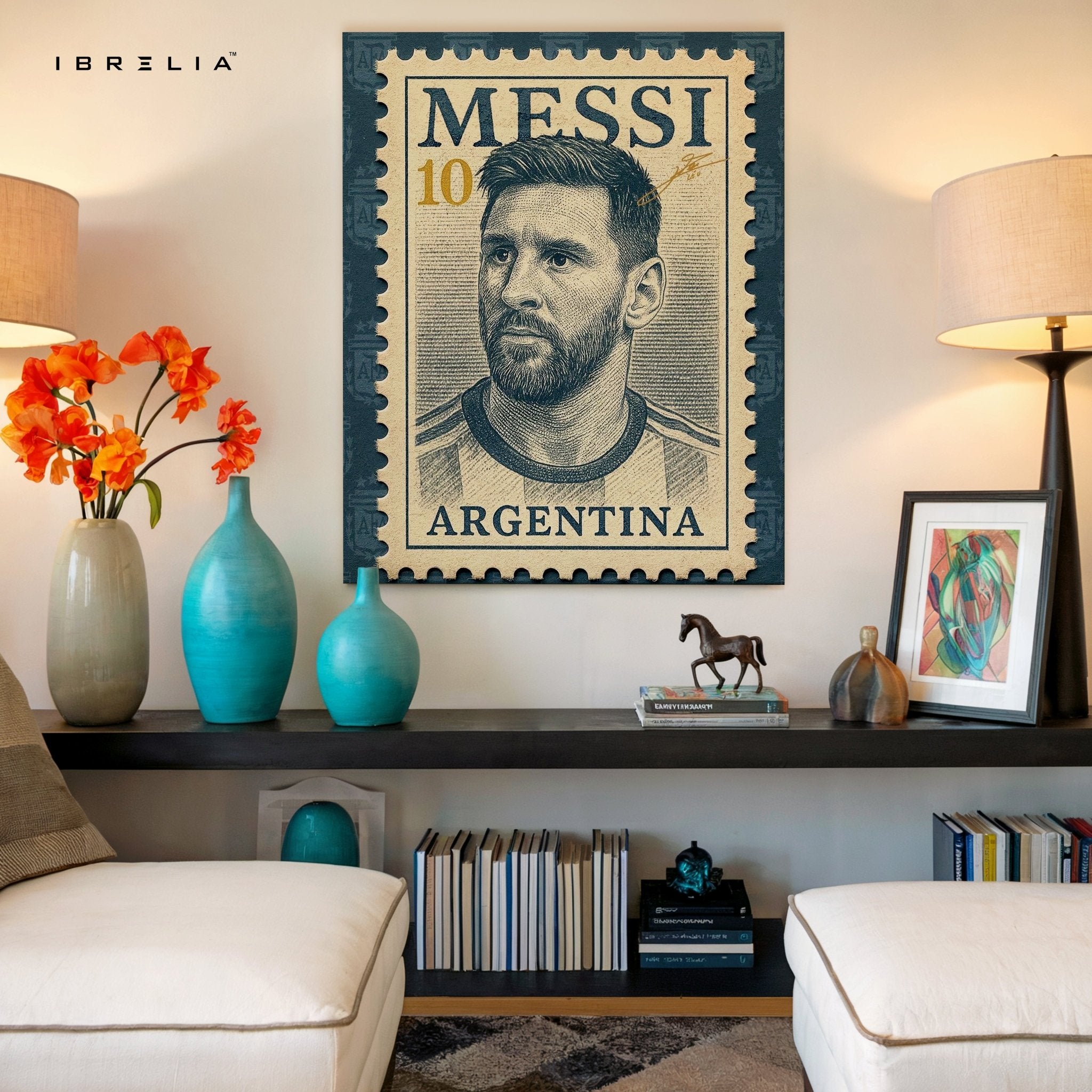Messi Stamp Edition – 4K Ultra Wrap Frame Wall Art in Pakistan | IBRELIA™ - IBRELIA