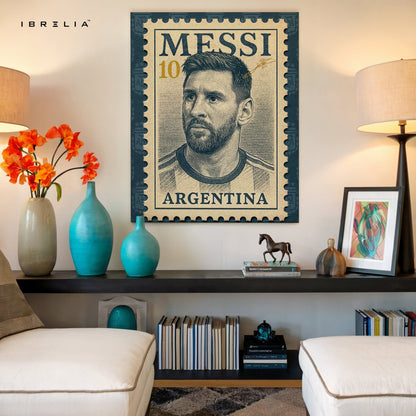 Messi Stamp Edition – 4K Ultra Wrap Frame Wall Art in Pakistan | IBRELIA™ - IBRELIA