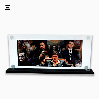Premium Magnetic Acrylic Frame with Black Base – Scarface, Godfather, Joker, Sopranos & Wolf of Wall Street IBRELIA