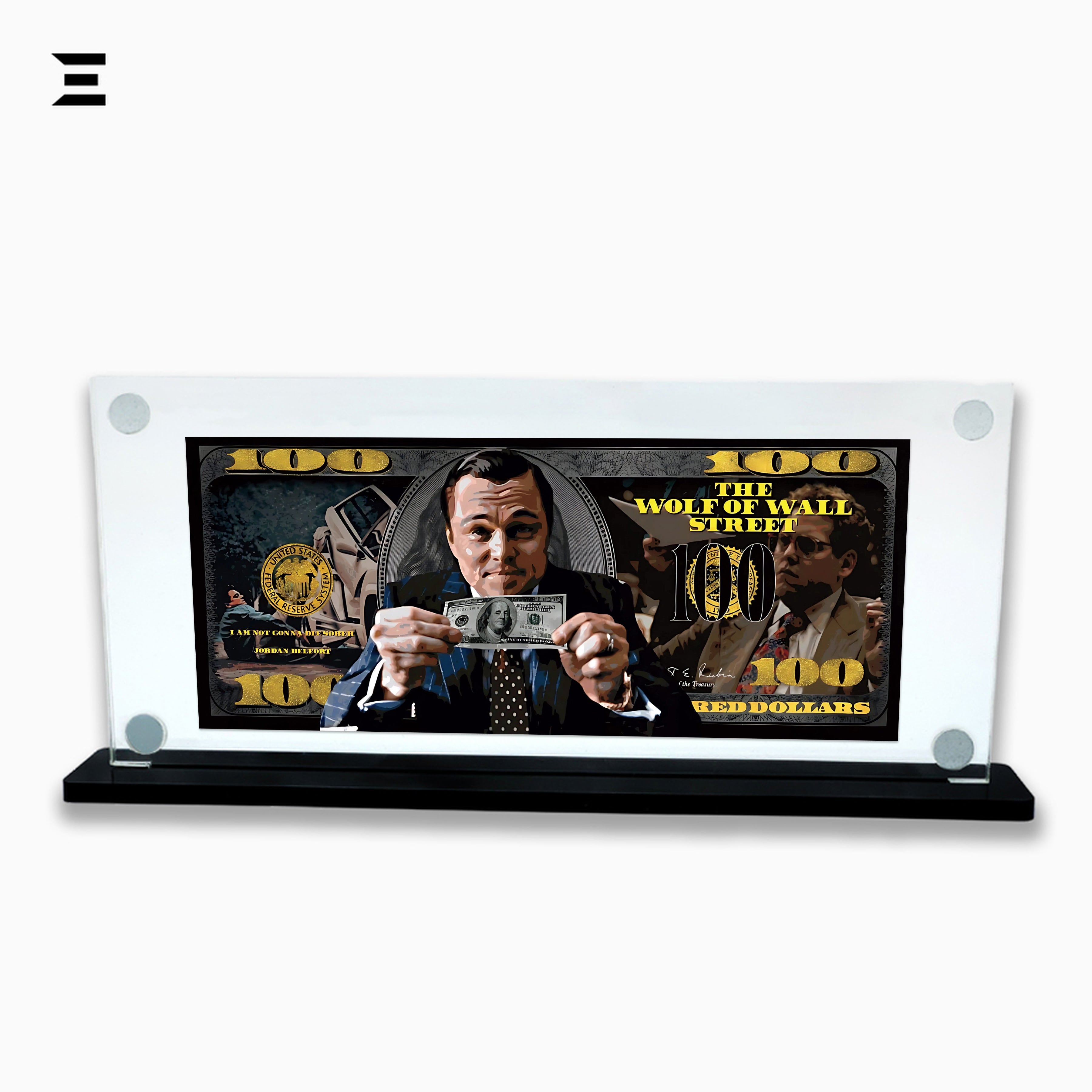 Premium Magnetic Acrylic Frame with Black Base – The Wolf of Wall Street Edition IBRELIA