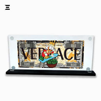 Premium Magnetic Acrylic Frame with Black Base – Scrooge McDuck "Versace Money" Edition IBRELIA