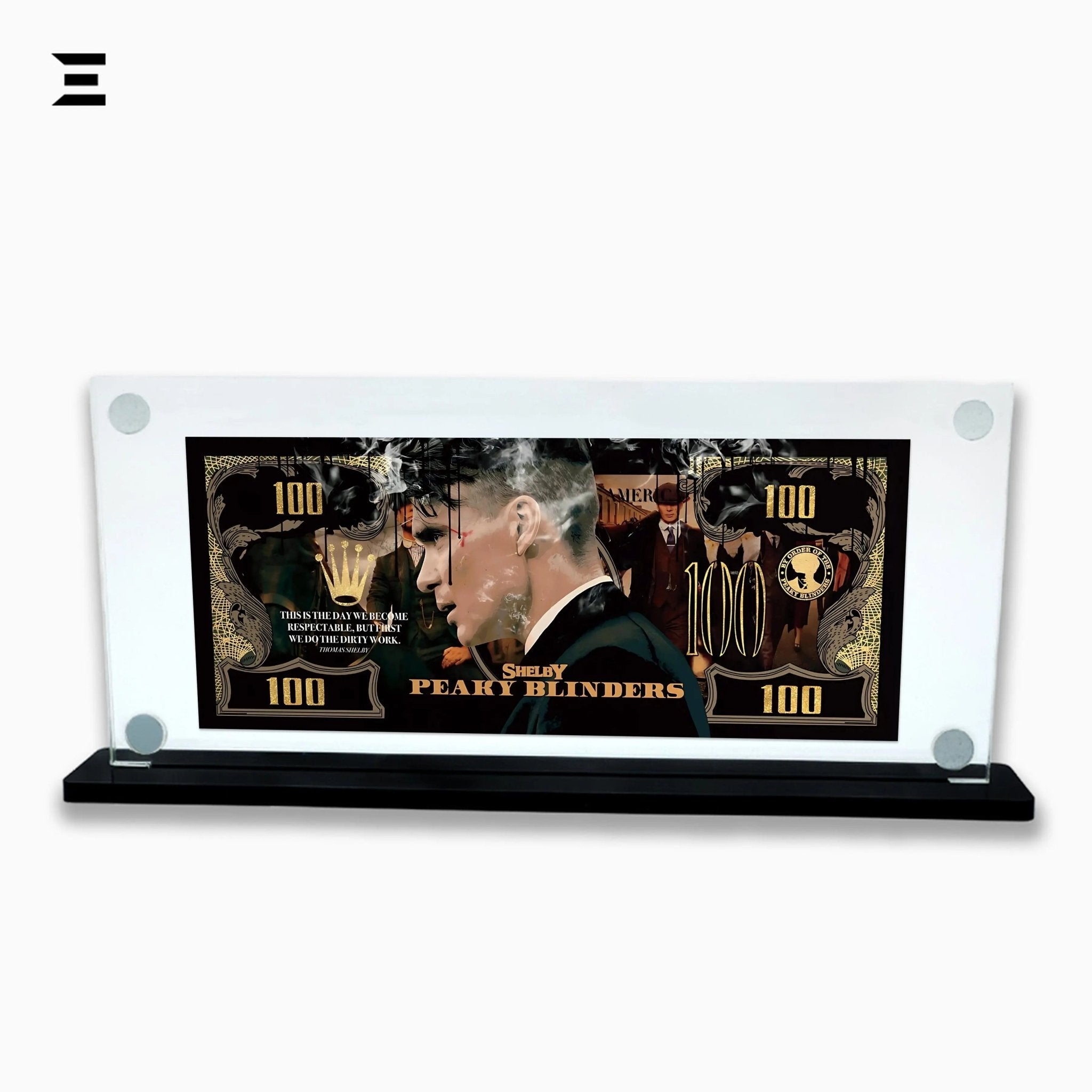 Premium Magnetic Acrylic Frame with Black Base – Peaky Blinders Black & Gold Edition - IBRELIA