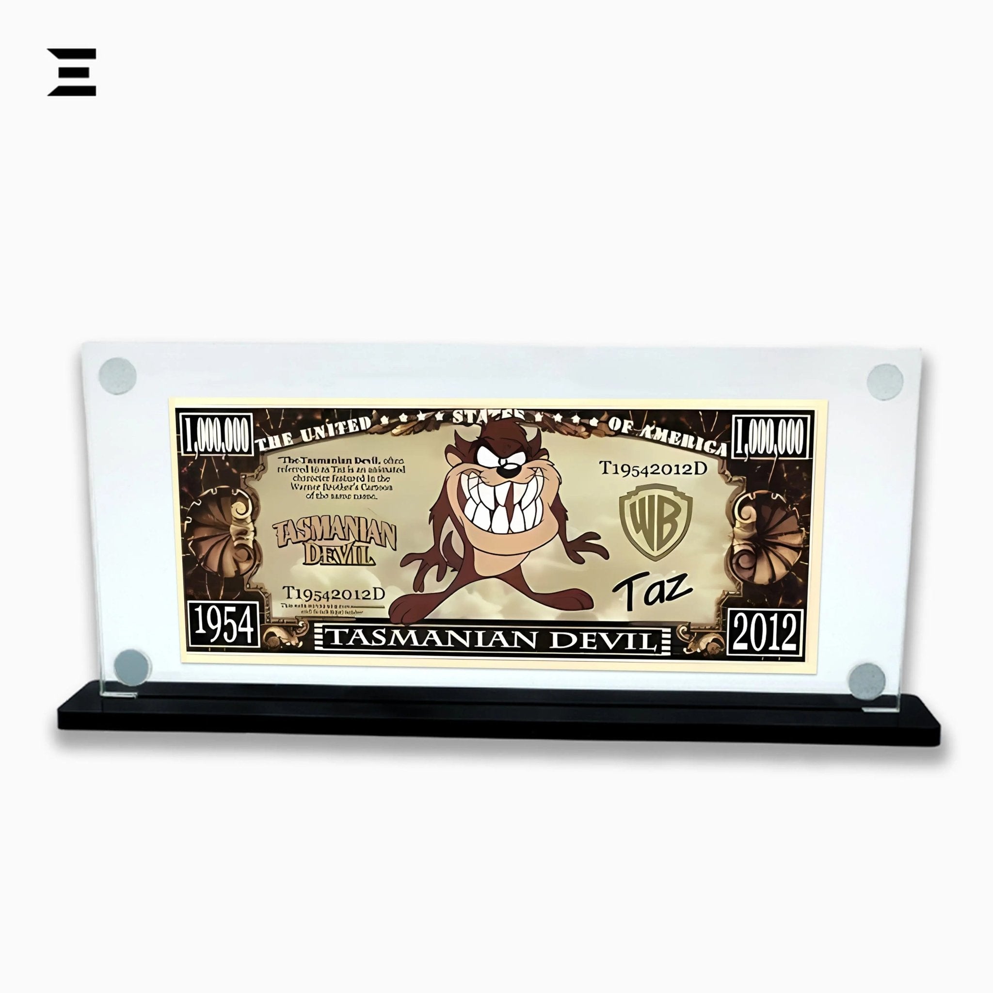 Premium Magnetic Acrylic Frame with Black Base – Tasmanian Devil "Million Dollar" Edition - IBRELIA