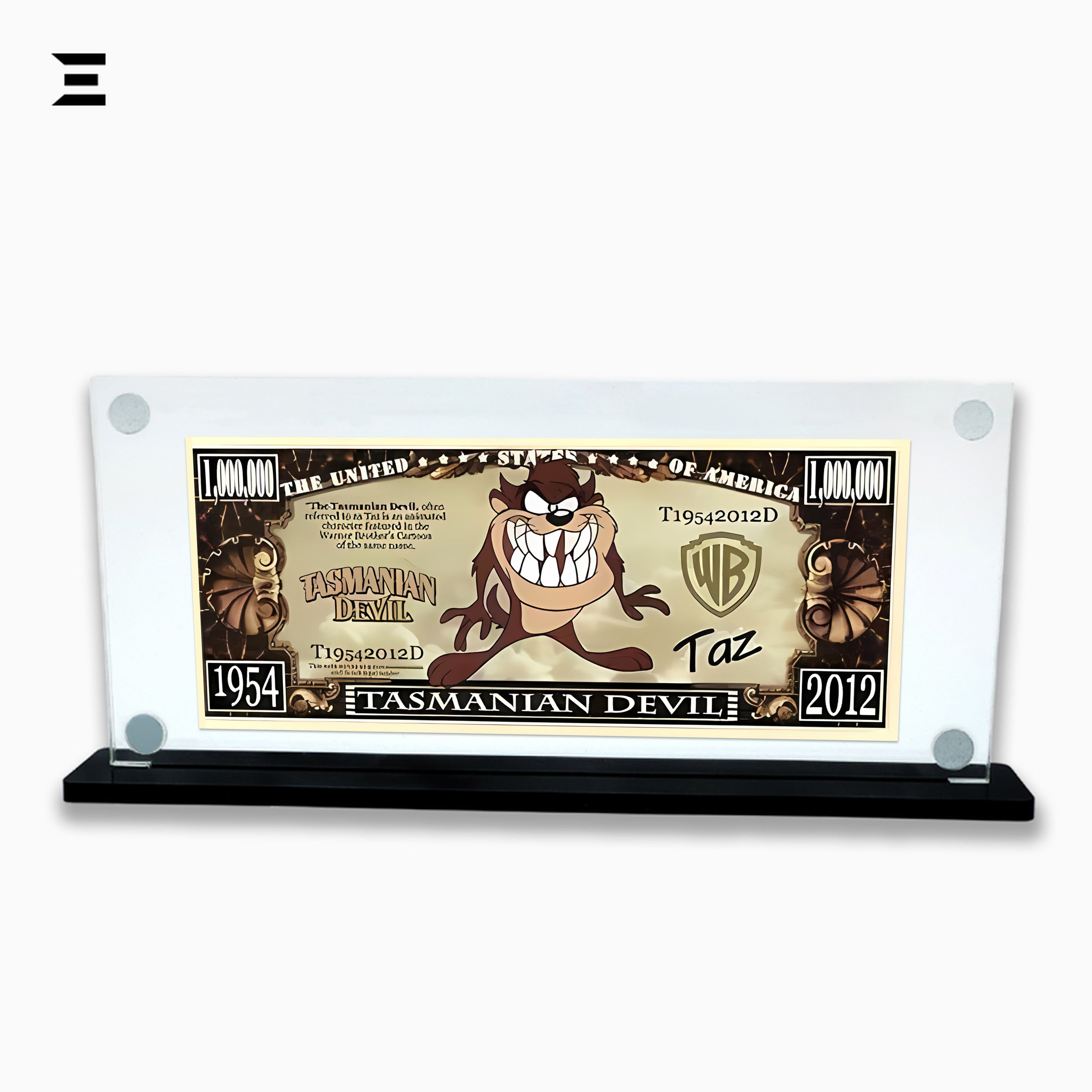 Premium Magnetic Acrylic Frame with Black Base – Tasmanian Devil "Million Dollar" Edition IBRELIA