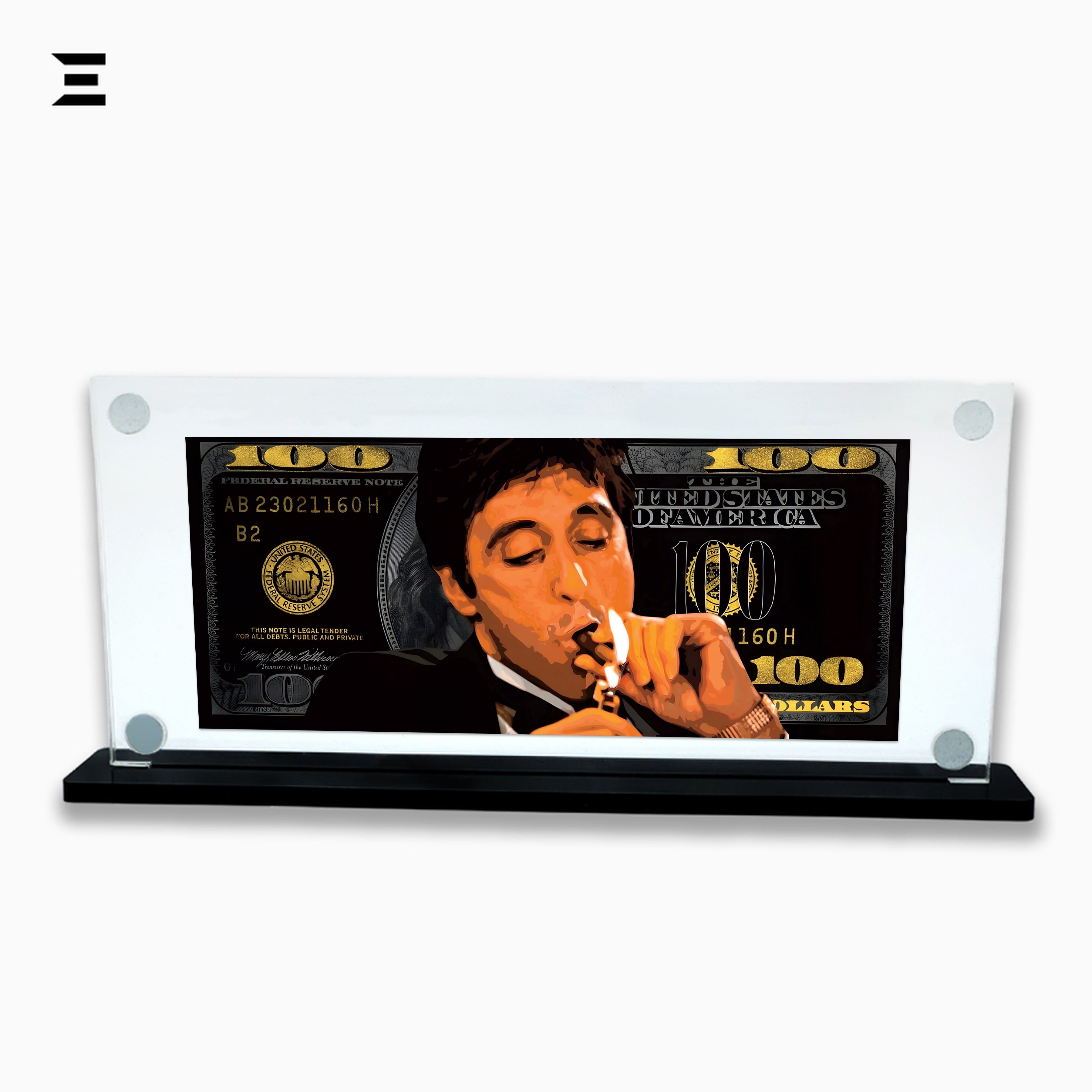 Premium Magnetic Acrylic Frame with Black Base – Tony Montana Scarface Pop Art IBRELIA