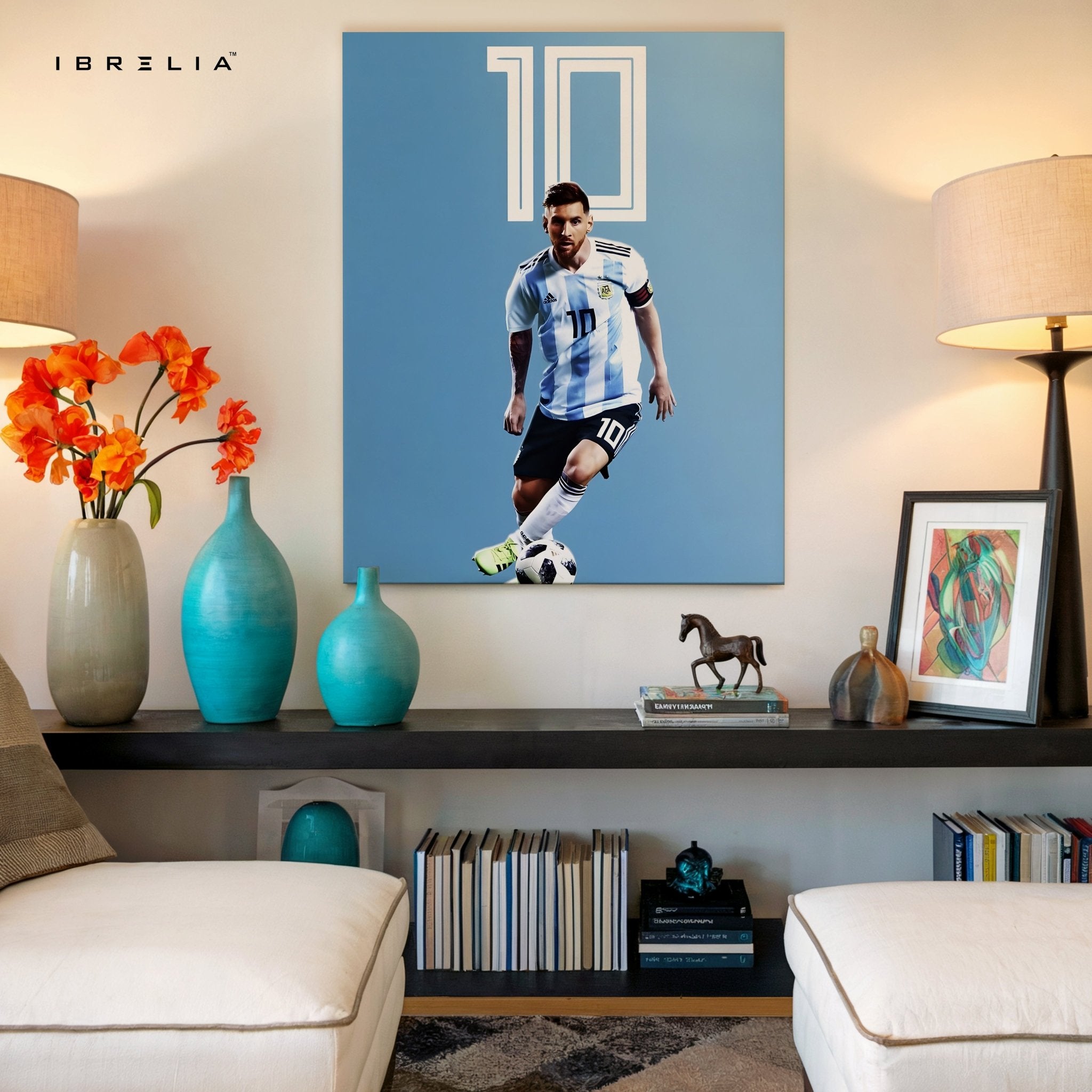 Lionel Messi Argentina 10 – World Champion Edition Wall Frame | 4K Ultra Wrap Frame Wall Art in Pakistan | IBRELIA™ - IBRELIA