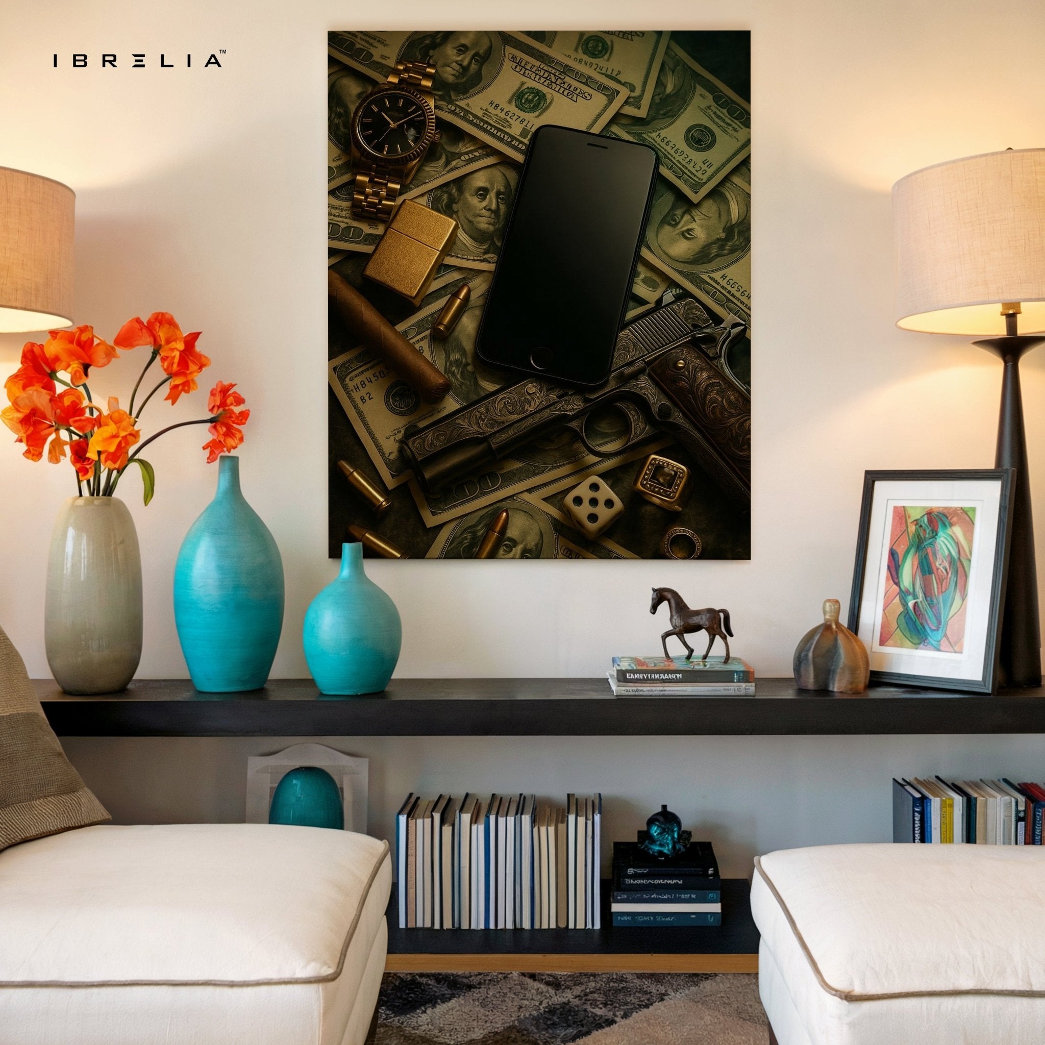 Power, Money & Luxury Wall Frame | 4K Ultra Wrap Frame Wall Art in Pakistan | IBRELIA™ - IBRELIA