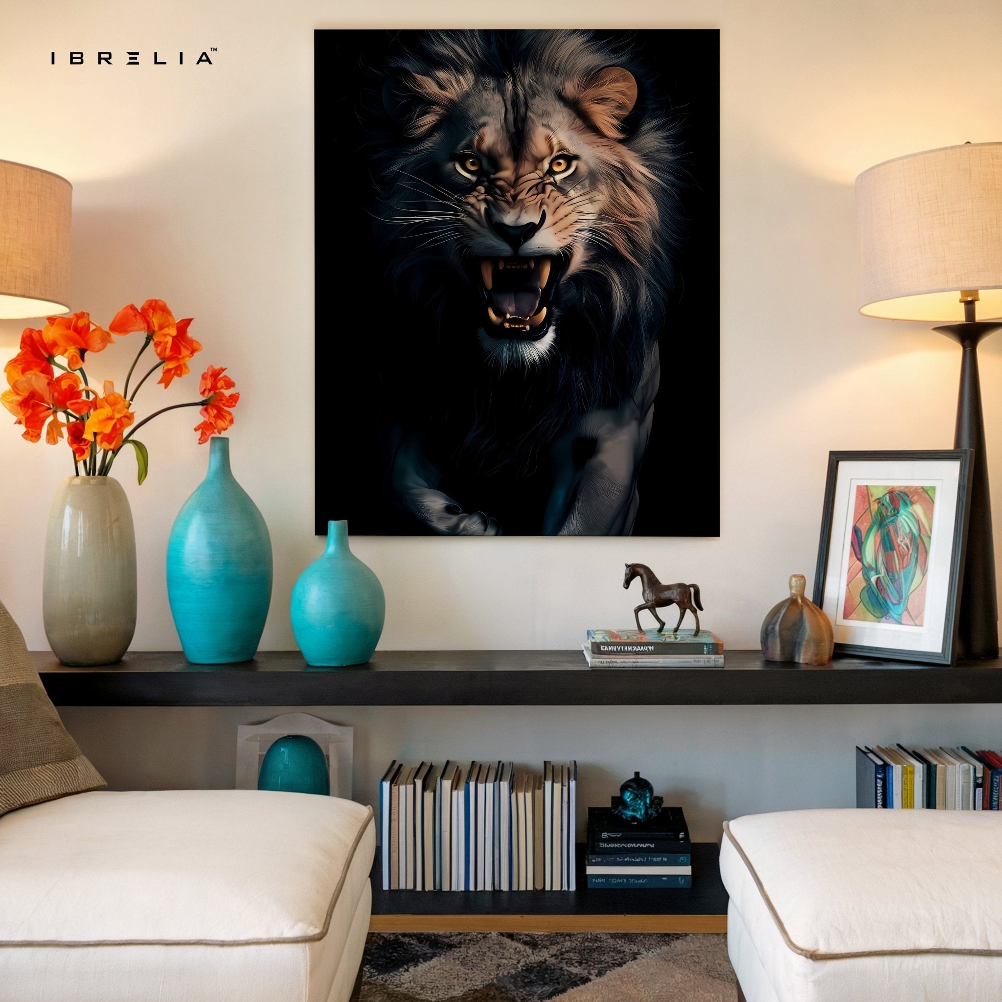 Roaring Lion 4K Ultra HD Wall Art in Pakistan | IBRELIA™ - IBRELIA