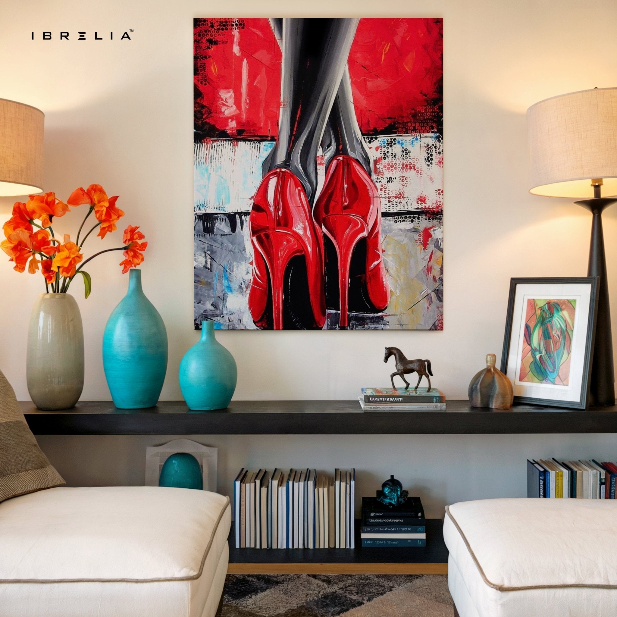 Red Stilettos Wall Frame | 4K Ultra Wrap Frame Wall Art in Pakistan | IBRELIA™