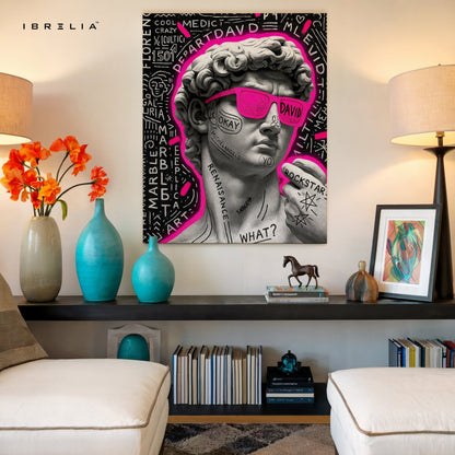 David Rockstar Neon Wall Frame | 4K Ultra Wrap Frame Wall Art in Pakistan | IBRELIA™ - IBRELIA