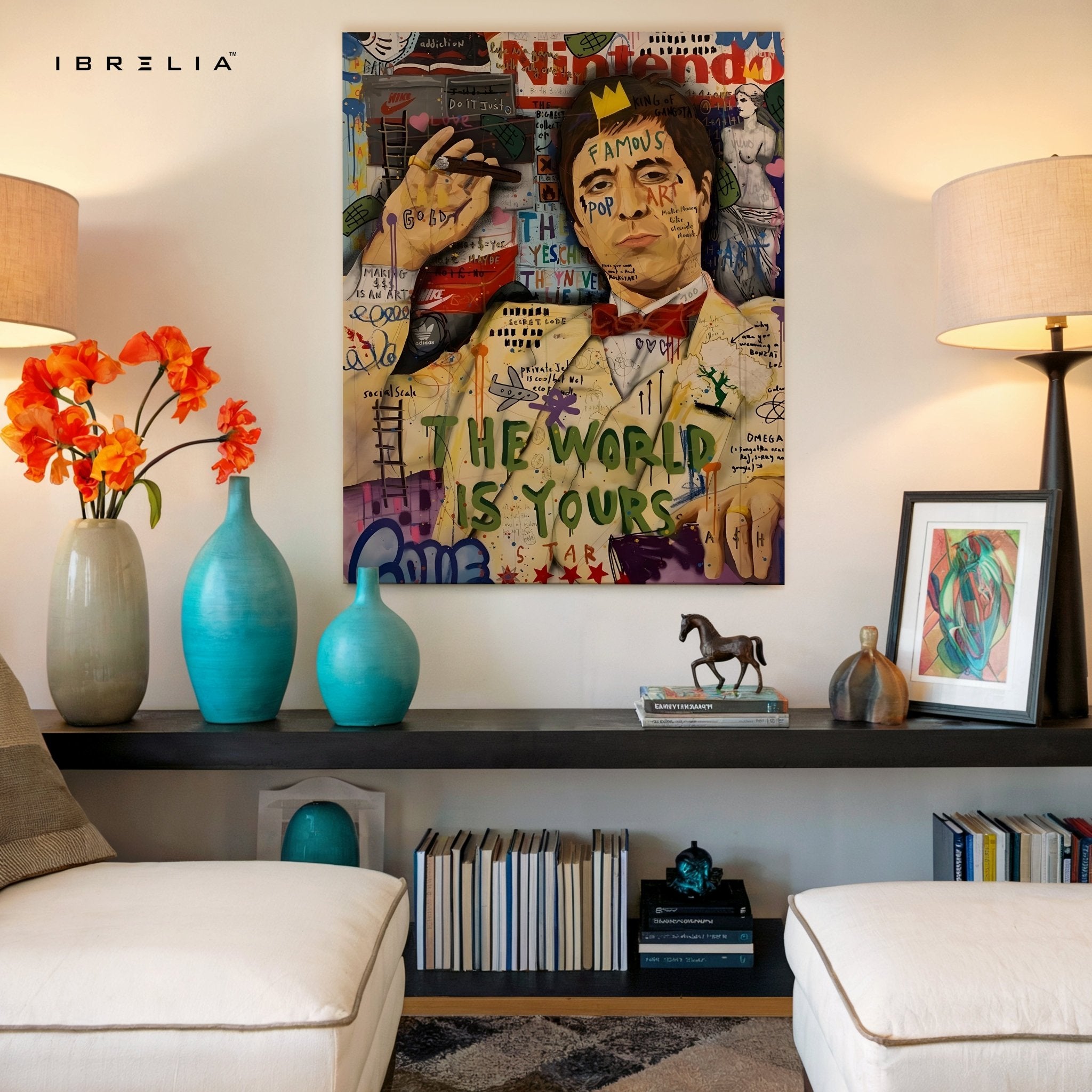 Scarface “The World Is Yours” Graffiti 4K Wall Art in Pakistan | IBRELIA™ - IBRELIA