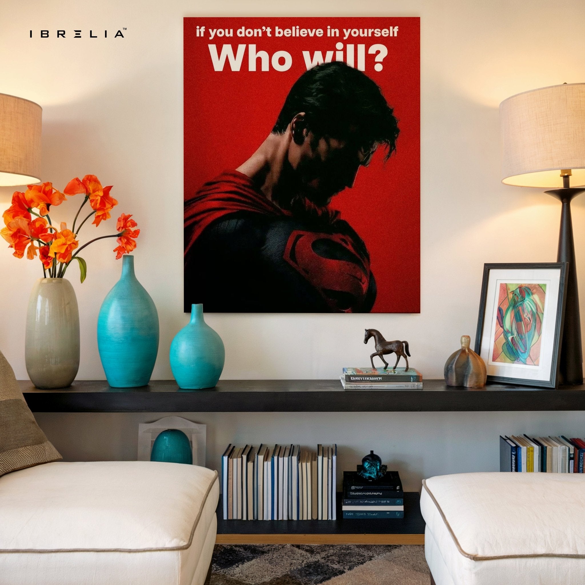 Superman “Believe in Yourself” Motivational Wall Frame | 4K Ultra Wrap Frame Wall Art in Pakistan | IBRELIA™ - IBRELIA