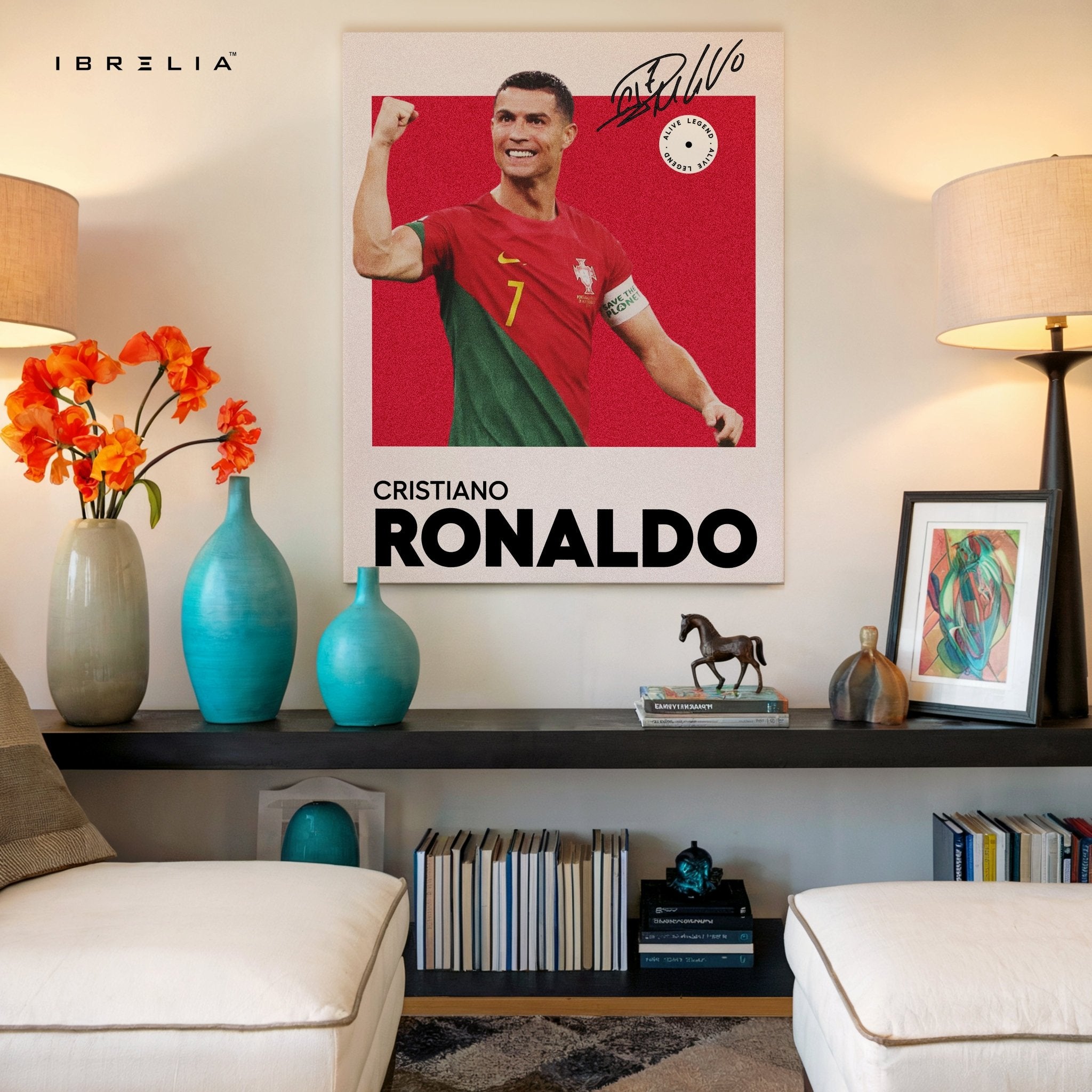 Cristiano Ronaldo Portugal Champion – 4K Ultra Wrap Frame Wall Art in Pakistan | IBRELIA™ - IBRELIA