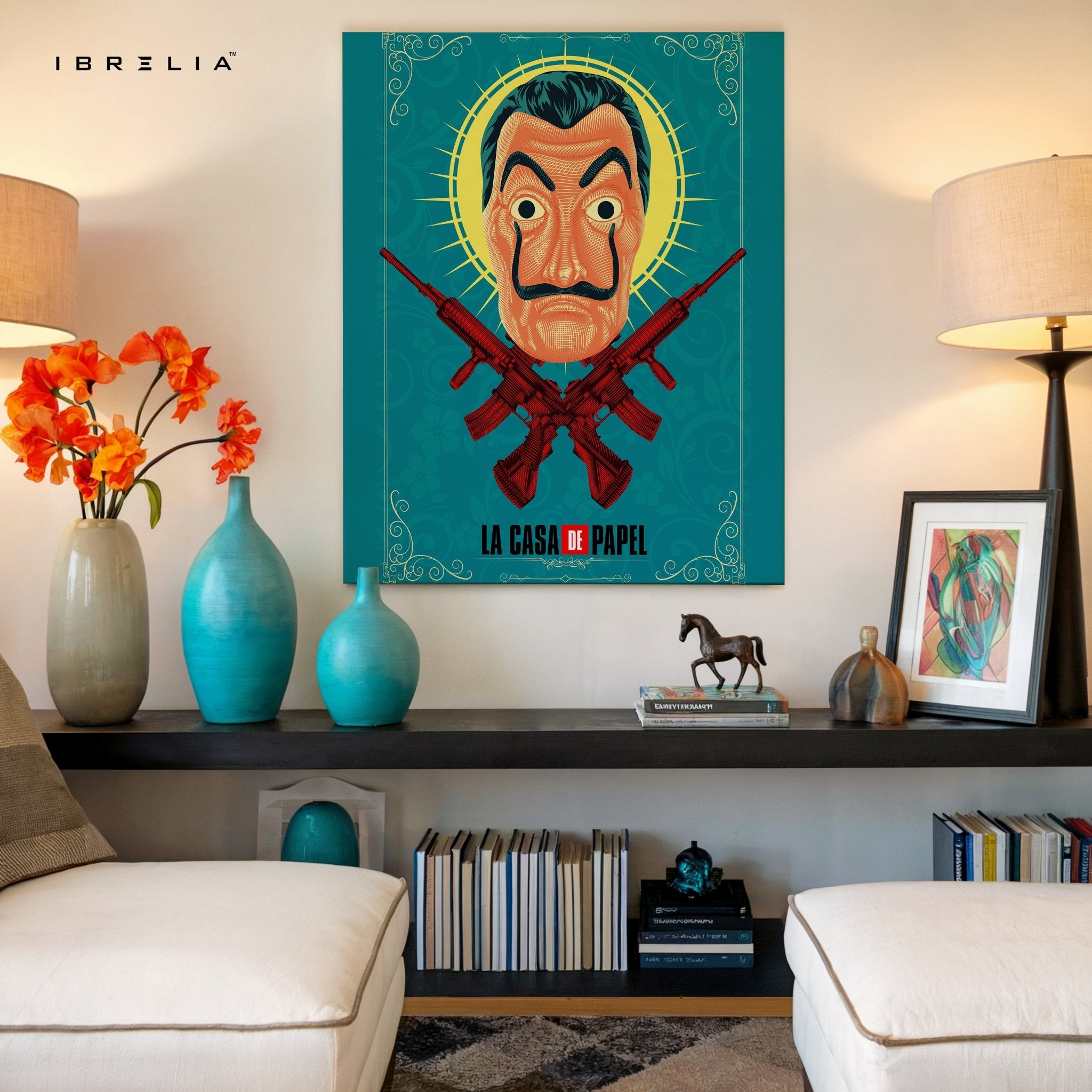 La Casa De Papel “Dali Mask” Wall Frame – 4K Ultra Wrap Frame Wall Art in Pakistan | IBRELIA™ - IBRELIA