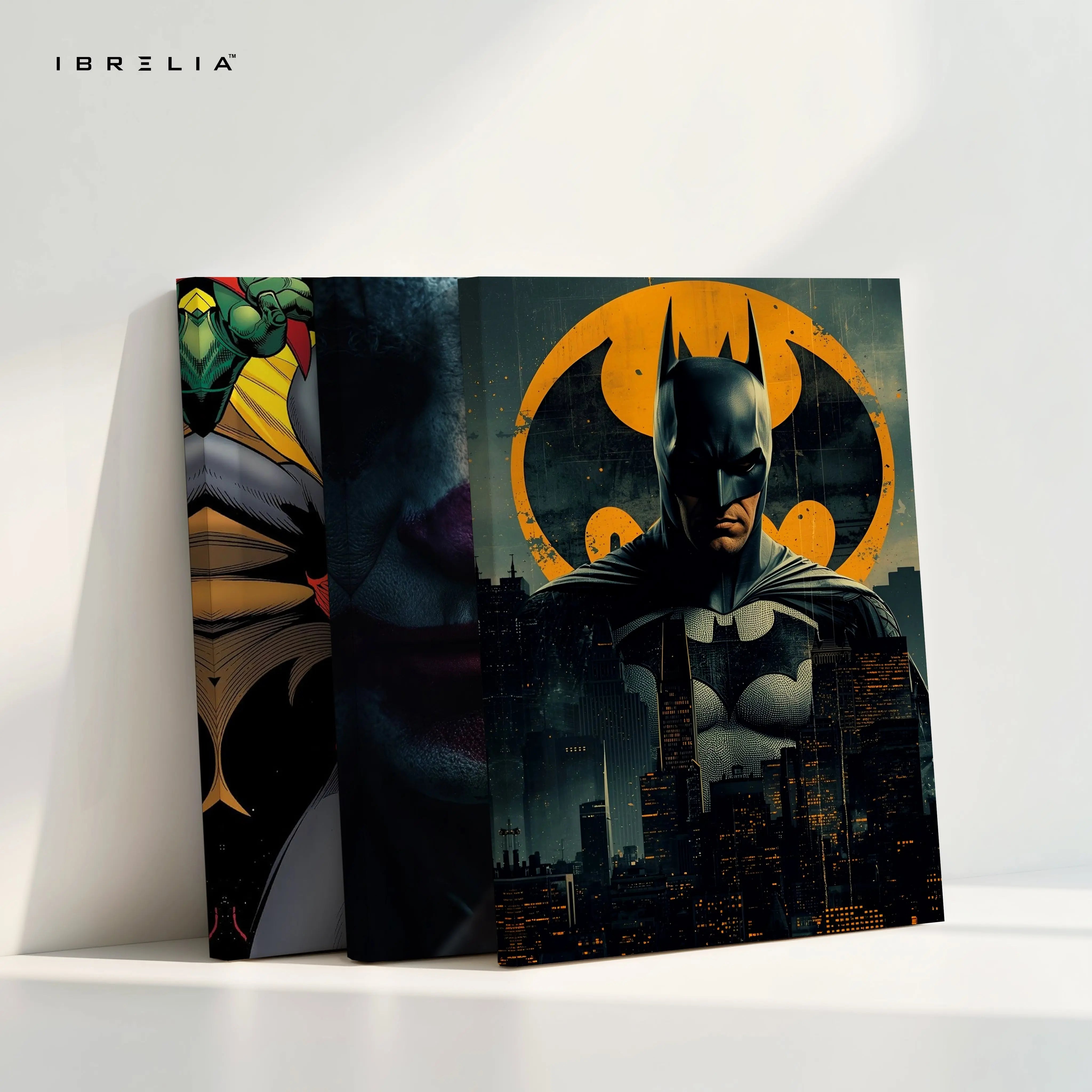 DC Dark Knight Joker Robin 3 Panel 4K Ultra HD Wall Art in Pakistan | IBRELIA™ IBRELIA