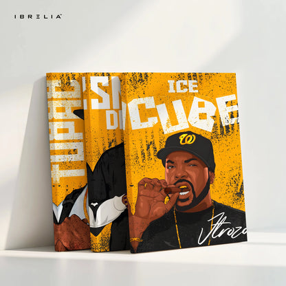Hip Hop Legends 3 Panel 4K Ultra HD Wall Art in Pakistan | IBRELIA™ IBRELIA